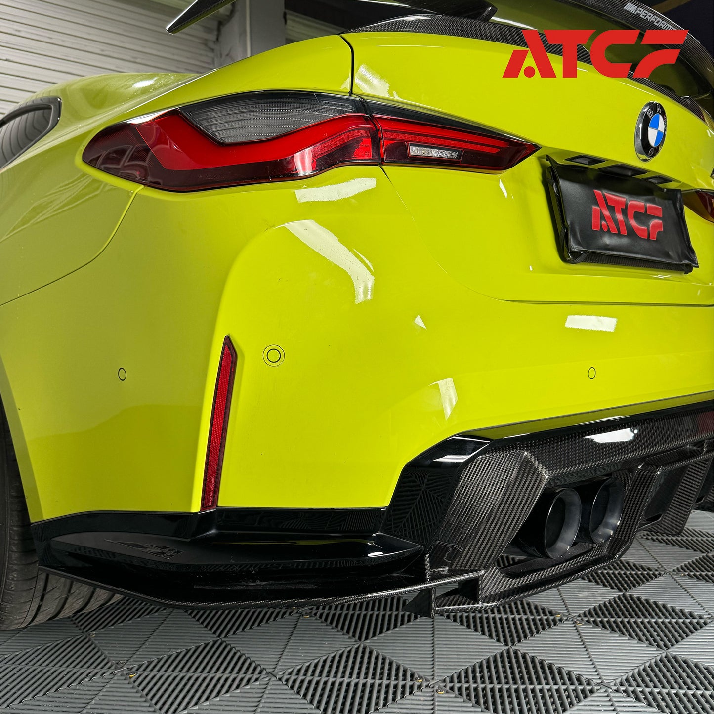 Diffusore in fibra di carbonio PSM Style per BMW G80/G81/G82/G83, 1 pezzo