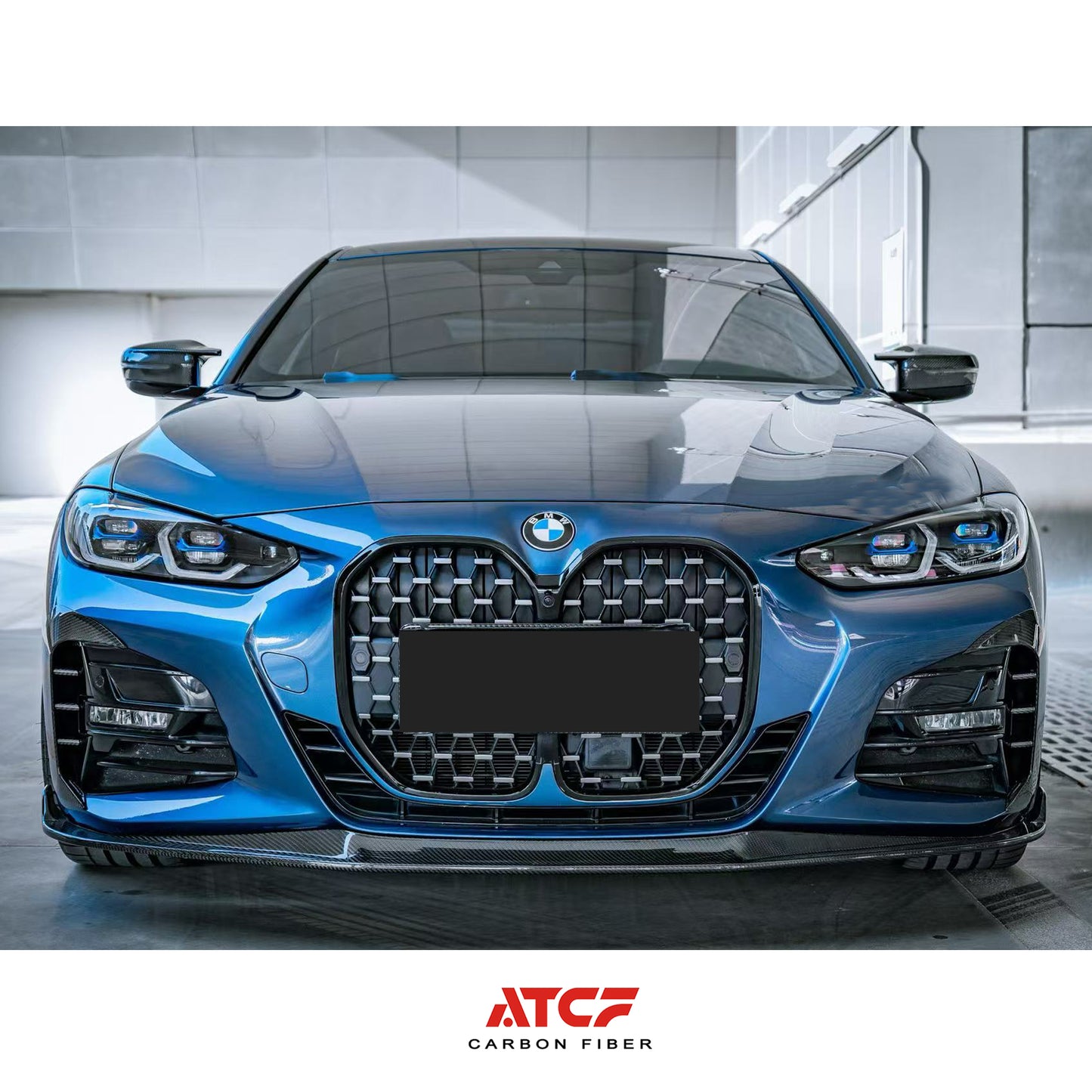 Spoiler anteriore in fibra di carbonio per BMW Serie 4 G22 G23 - K1