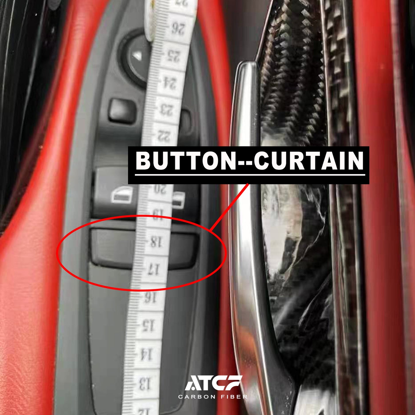 BMW F82 Dry Carbon Fiber Inner Door Button Cover