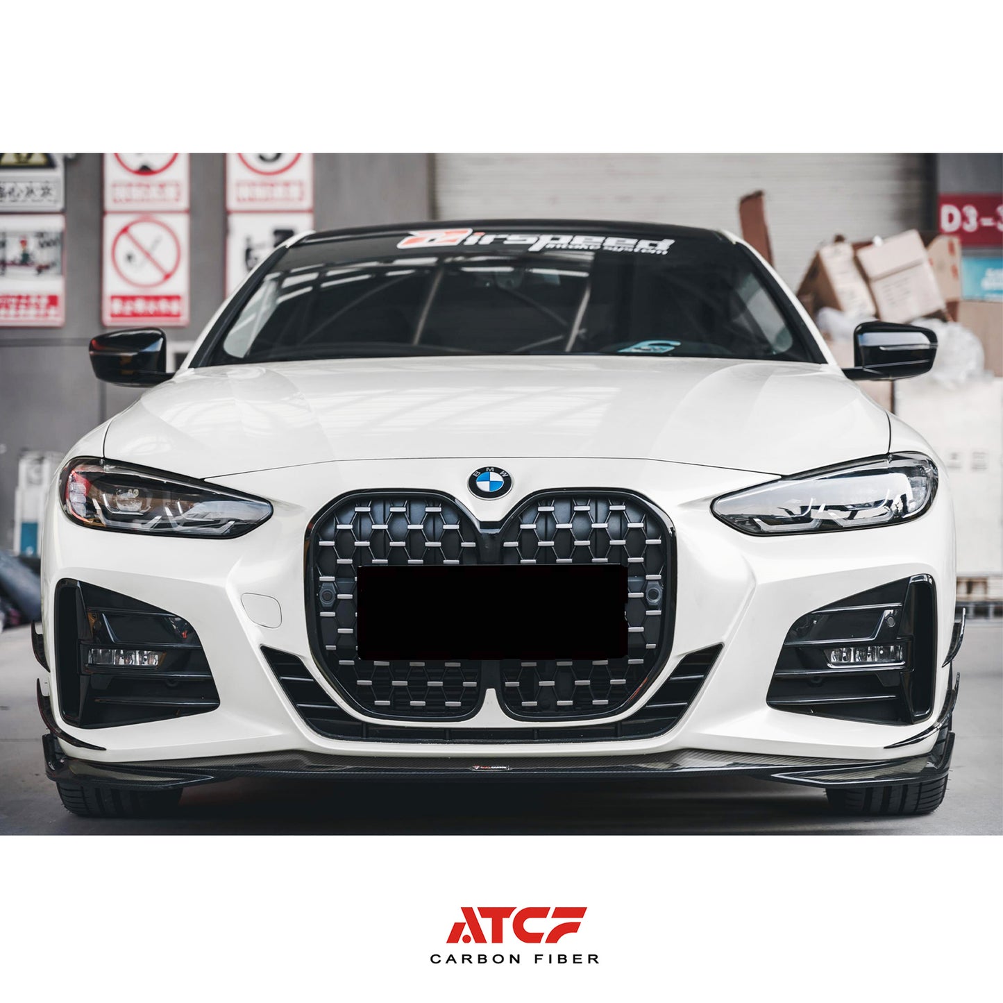 Labbro anteriore in fibra di carbonio per BMW G22 G23