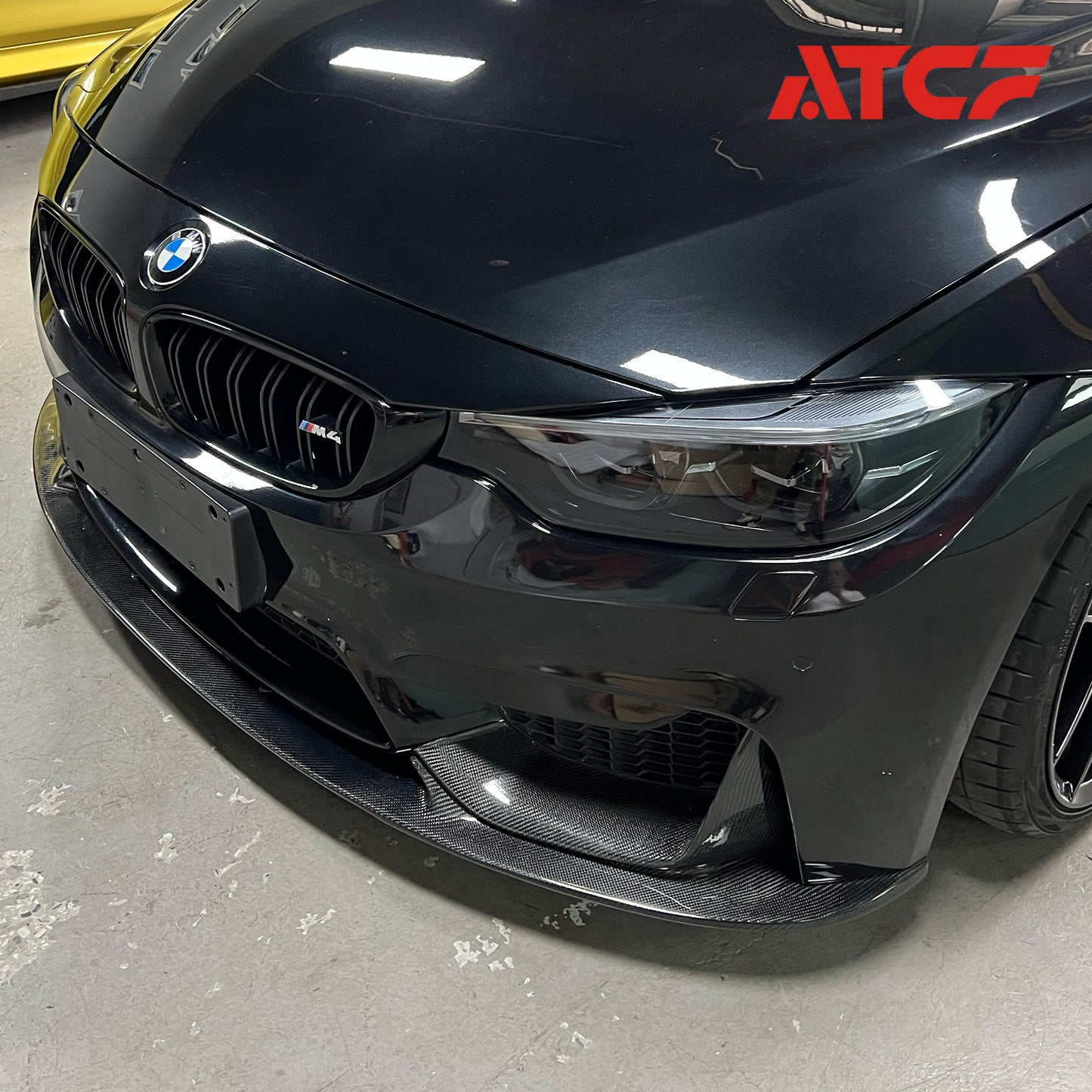 Spoiler anteriore e alette in fibra di carbonio MP per BMW F80 F82 F83