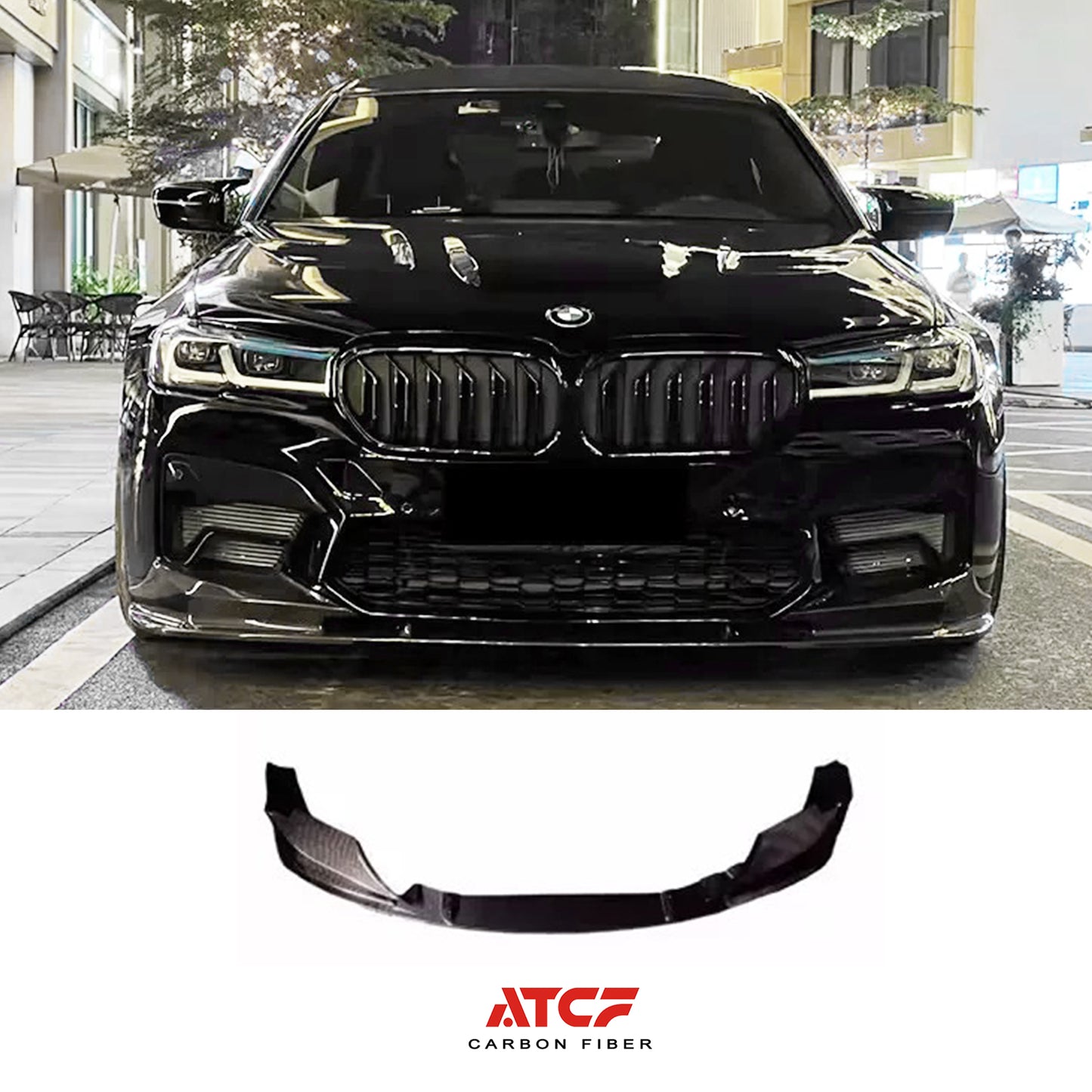 Labbro anteriore 3D in fibra di carbonio per BMW F90 M5