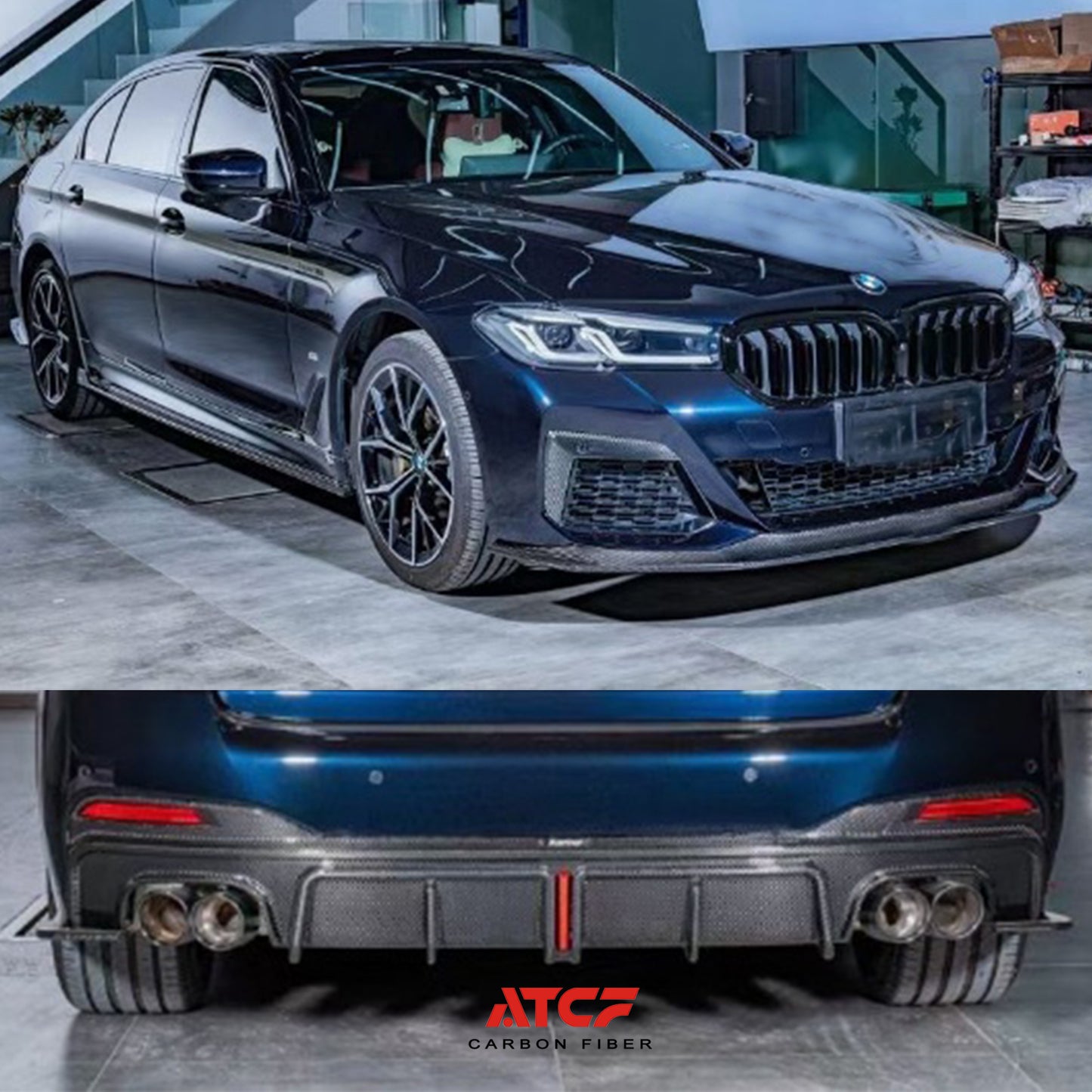 Labbro anteriore in fibra di carbonio per BMW G22 G23