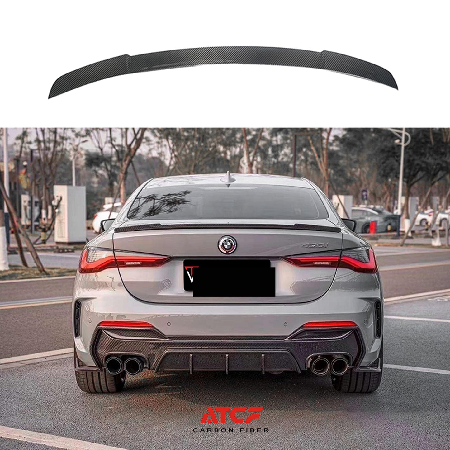 Spoiler in fibra di carbonio per BMW G22 G23