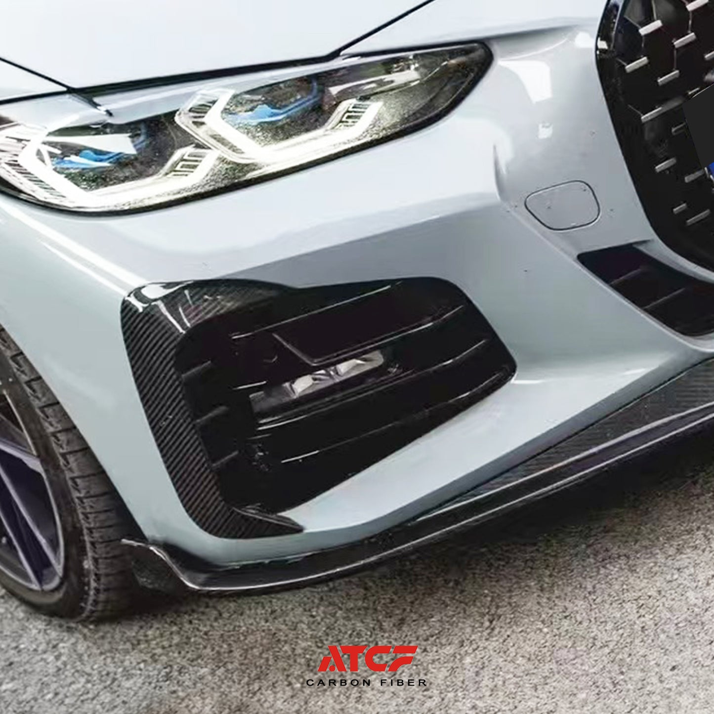 Rivestimento paraurti in fibra di carbonio per fari fendinebbia BMW Serie 4 G22 G23