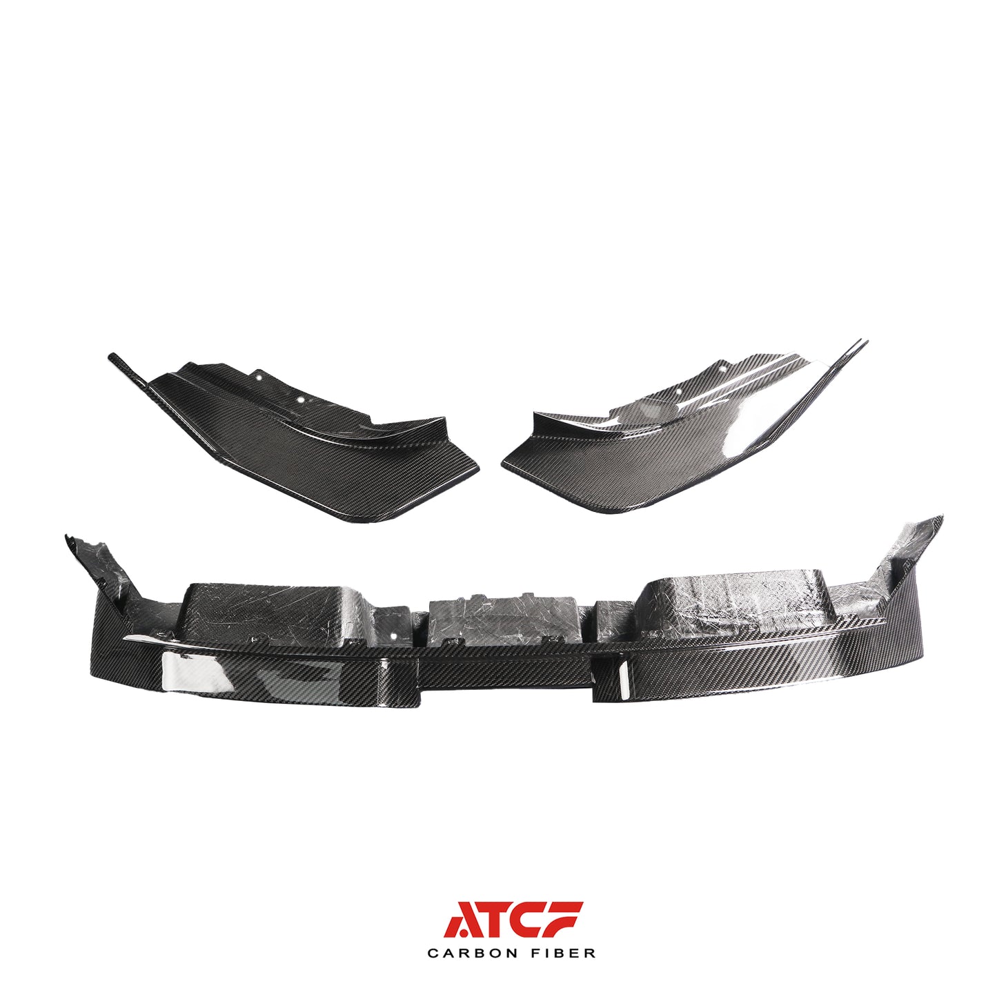 Diffusore AD in fibra di carbonio per BMW G87 M2, 3 pezzi