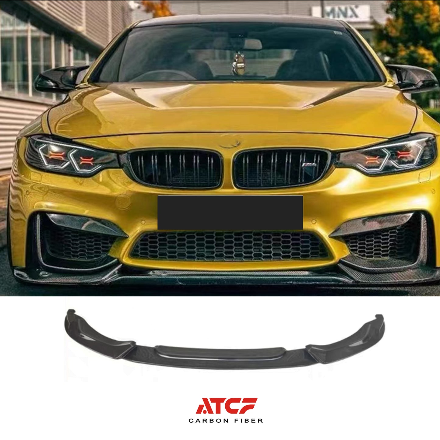 Spoiler anteriore VARIS in fibra di carbonio per BMW F80 F82 F83