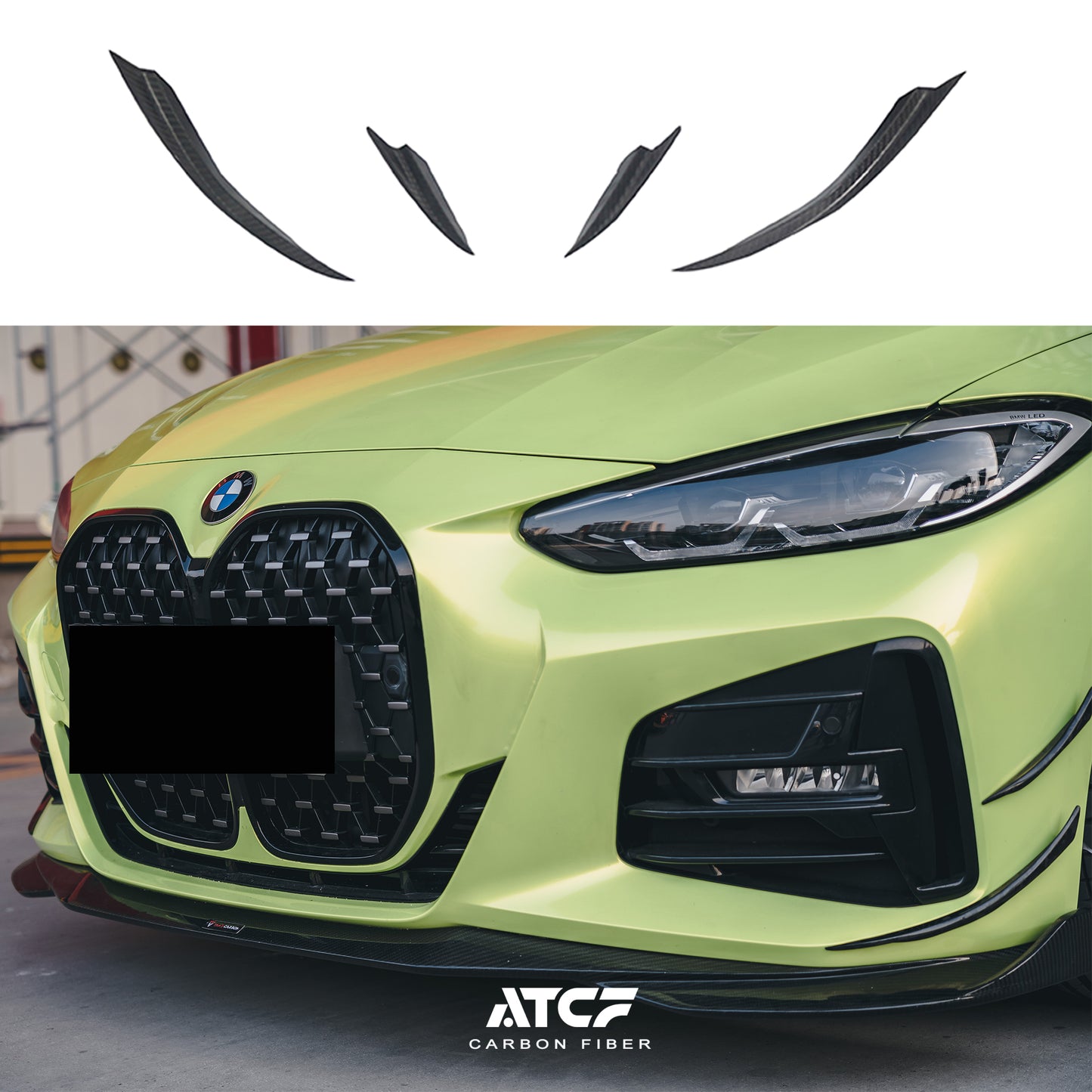 Angoli canard anteriori in fibra di carbonio per BMW G22 G23