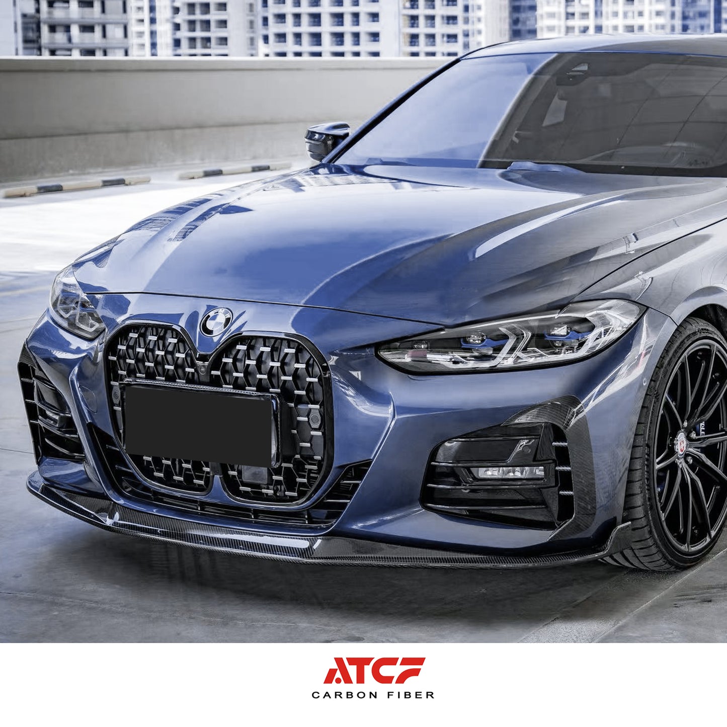 Spoiler anteriore in fibra di carbonio per BMW Serie 4 G22 G23 - K1