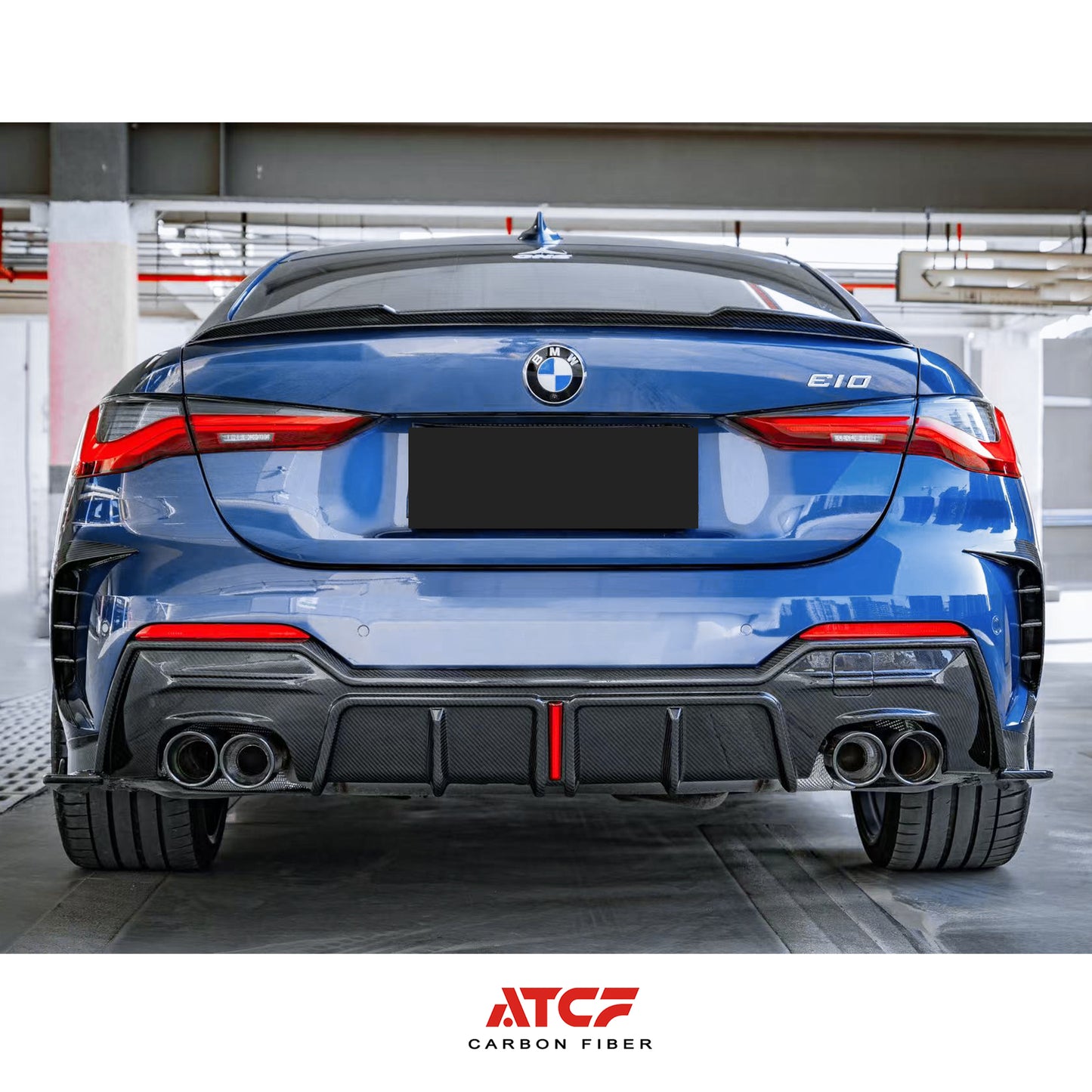 Diffusore in fibra di carbonio con luce K1 per BMW Serie 4 G22 G23