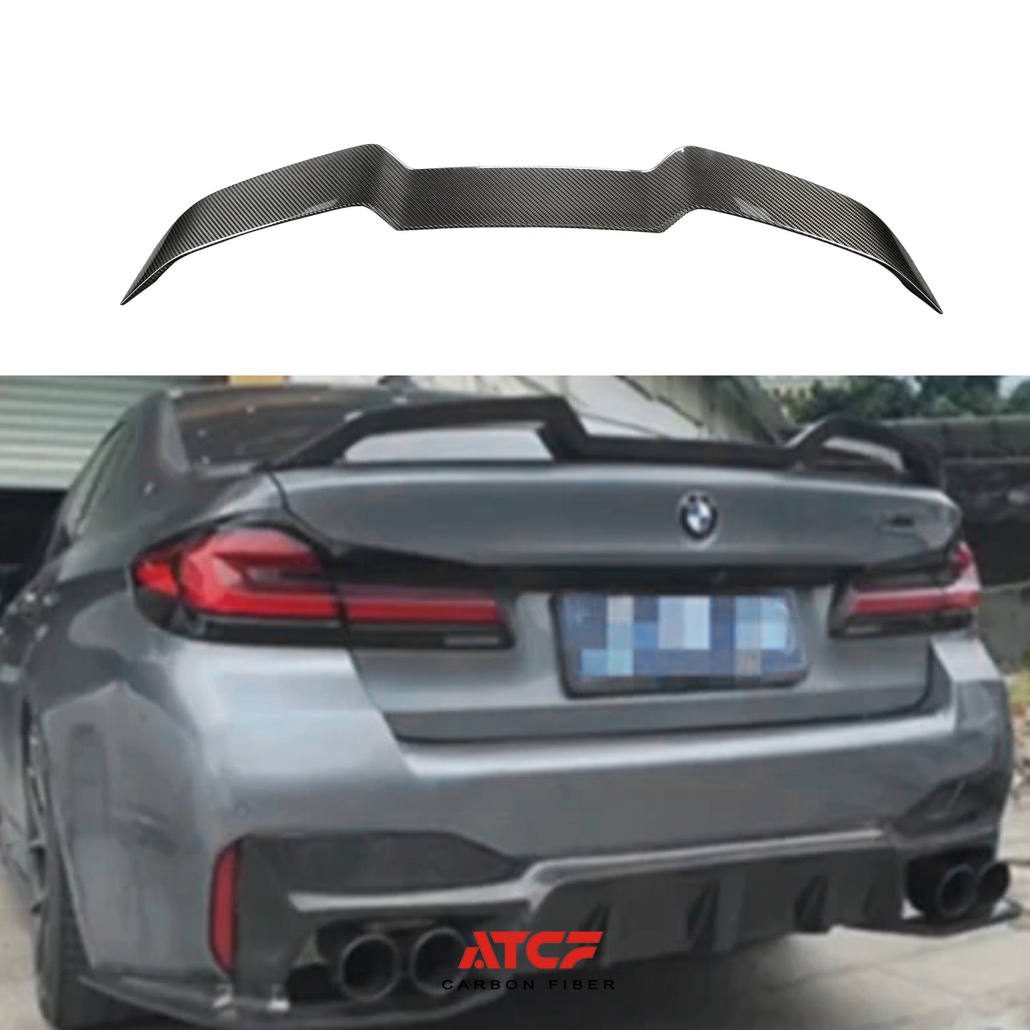Spoiler a V in fibra di carbonio per BMW F90 M5 / G30 G38 / nuova serie 5