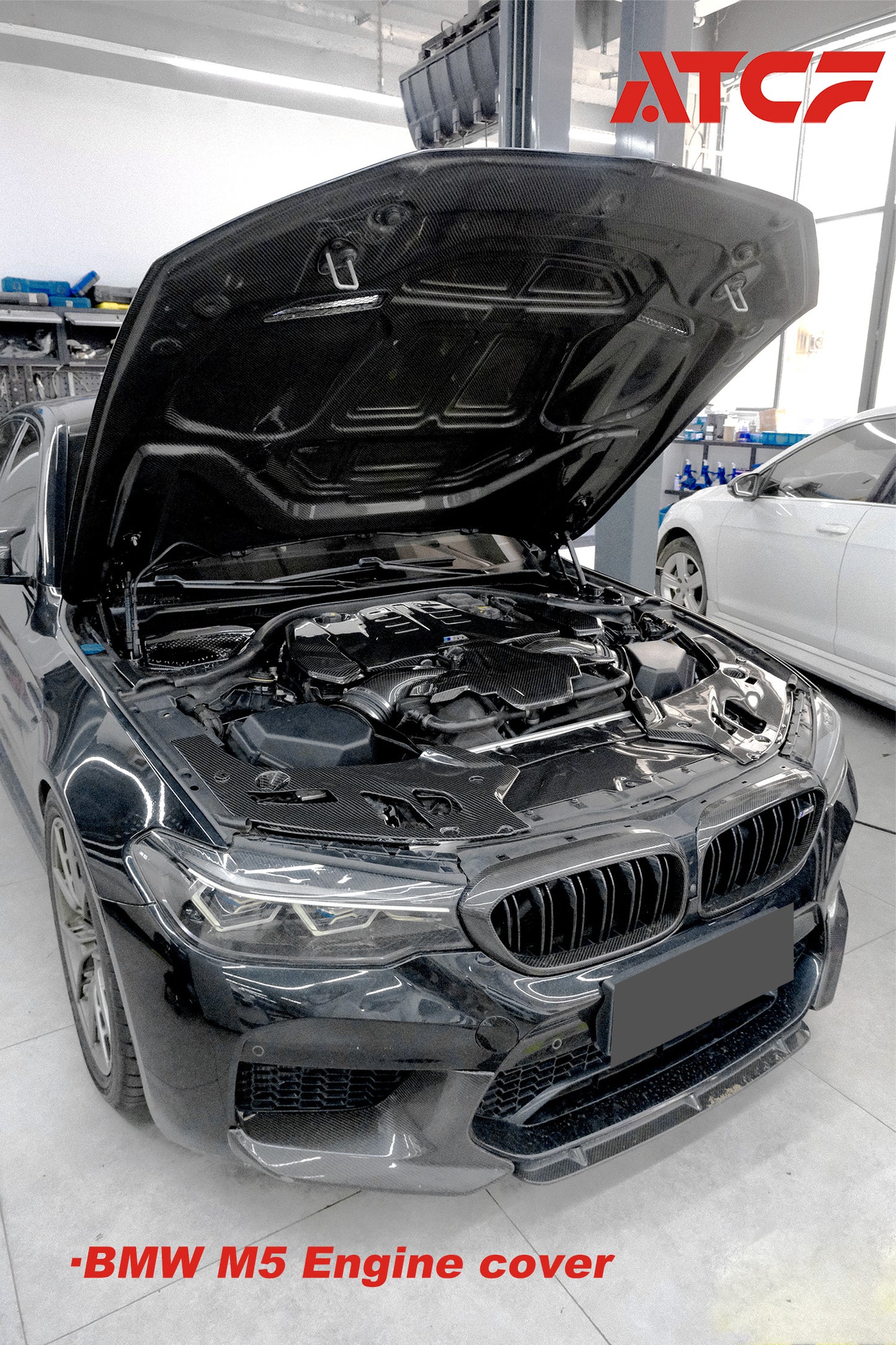 Copertura del radiatore del liquido di raffreddamento in fibra di carbonio per BMW F90 M5