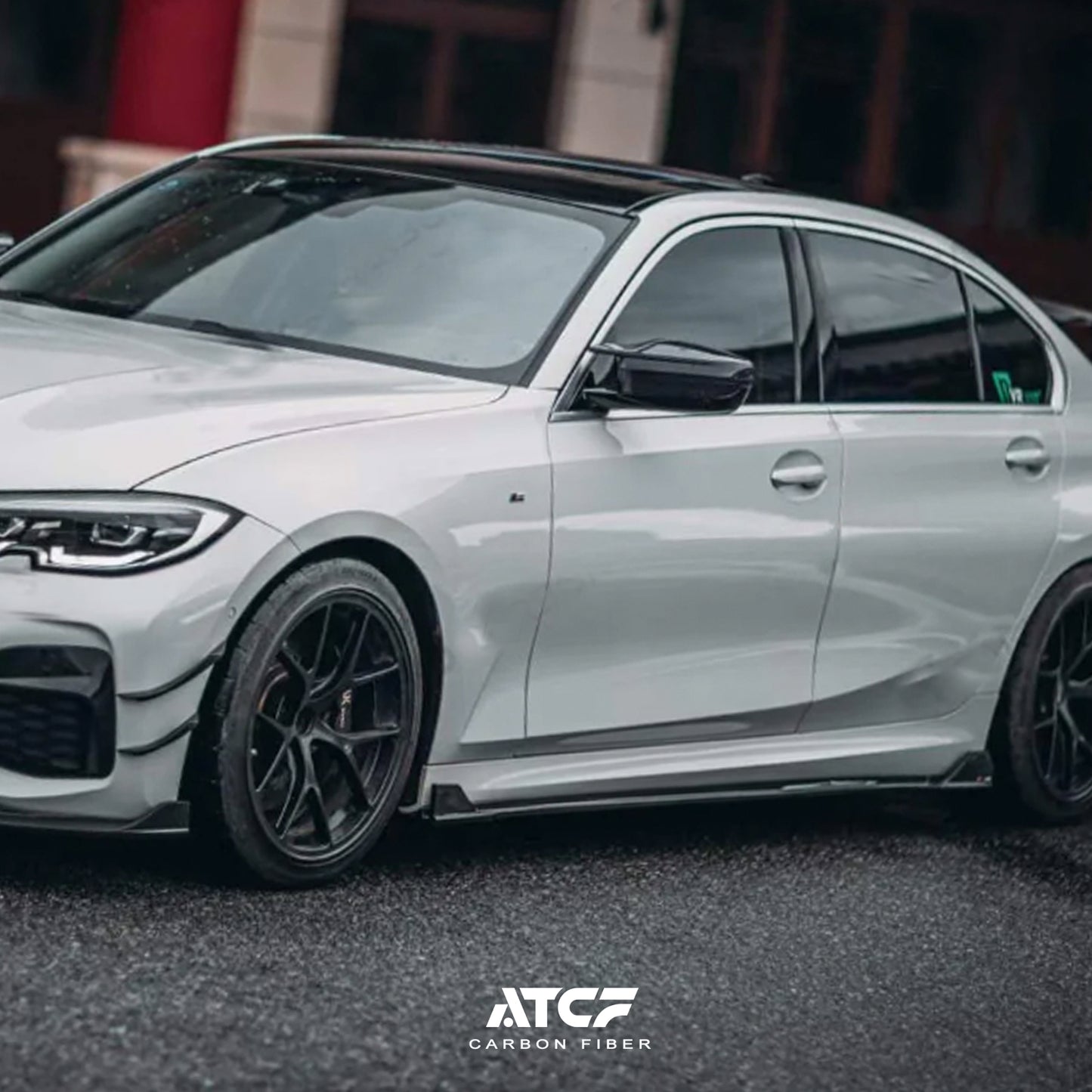 Minigonne laterali BMW G20 Pre LCI V2 in fibra di carbonio per Serie 3 330i M340i