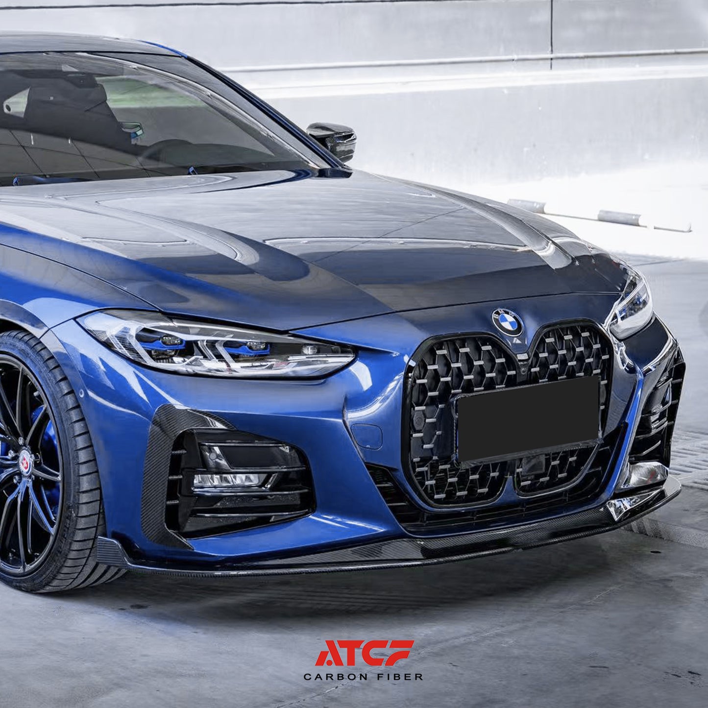 Spoiler anteriore in fibra di carbonio per BMW Serie 4 G22 G23 - K1