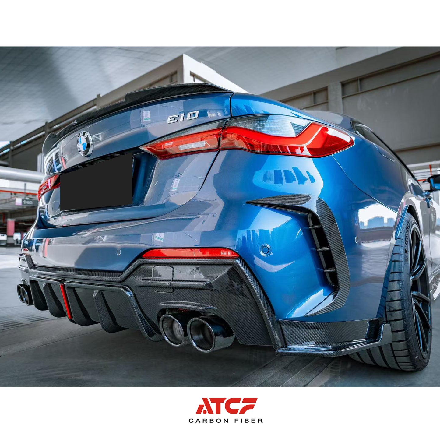Diffusore in fibra di carbonio con luce K1 per BMW Serie 4 G22 G23