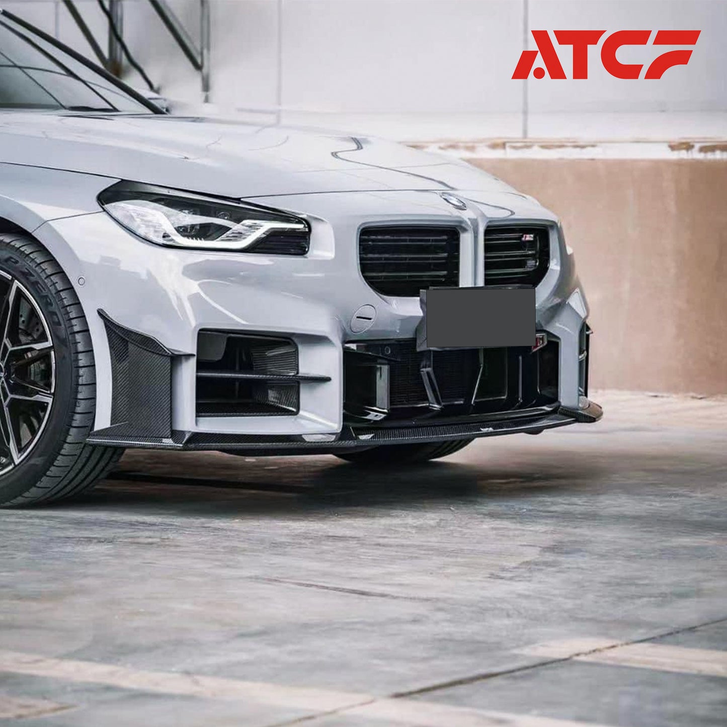 Kit griglia centrale inferiore paraurti anteriore in fibra di carbonio per BMW G87 M2