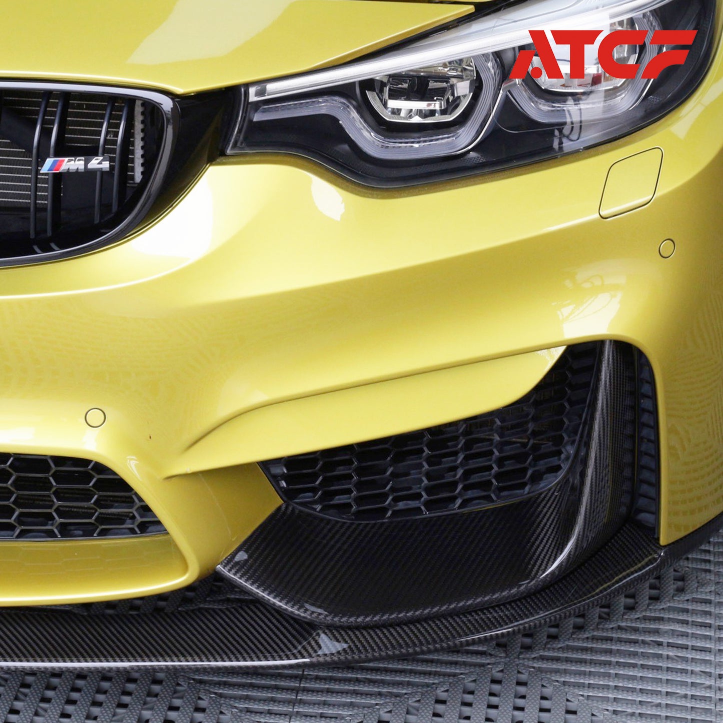 Spoiler anteriore e alette in fibra di carbonio MP per BMW F80 F82 F83