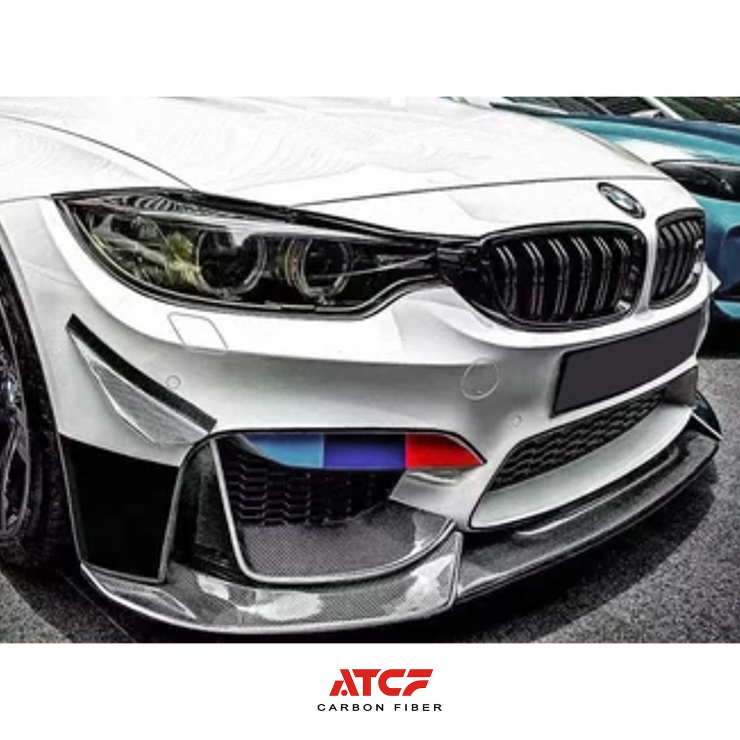 Spoiler anteriore VARIS in fibra di carbonio per BMW F80 F82 F83