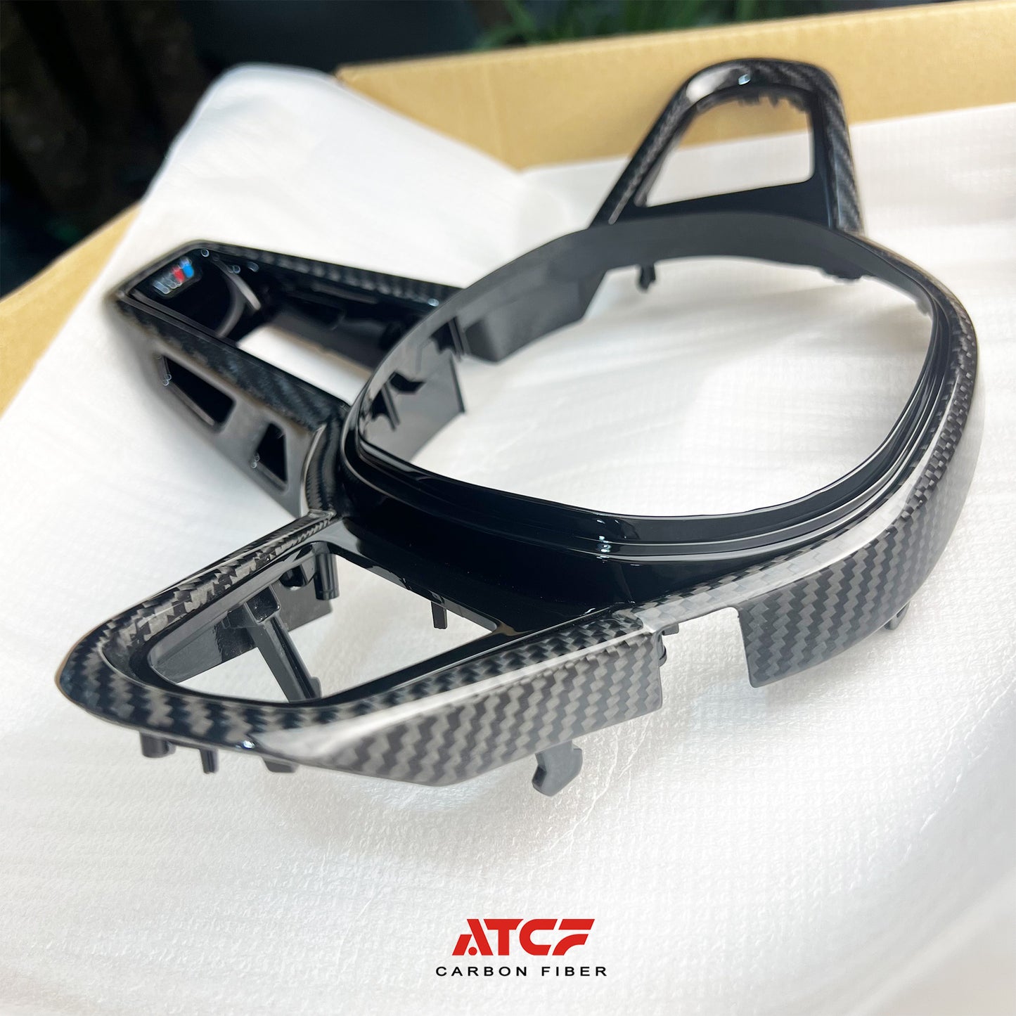 Rivestimento del volante in fibra di carbonio BMW CS Style