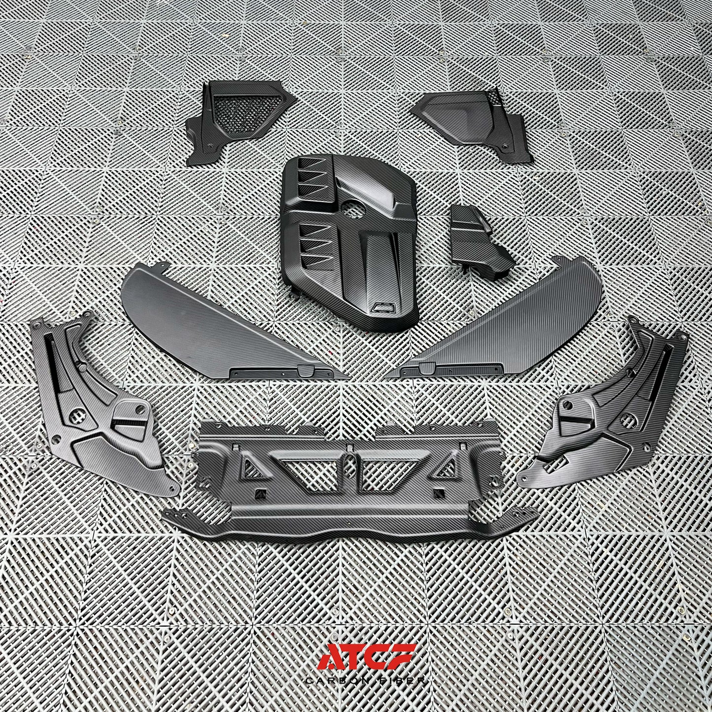 BMW G80/G81/G82/G83/G87 Carbon Fiber Engine Bay Parts engine cover headlamp cover coolant shroud cover ECU cover air intake cover
