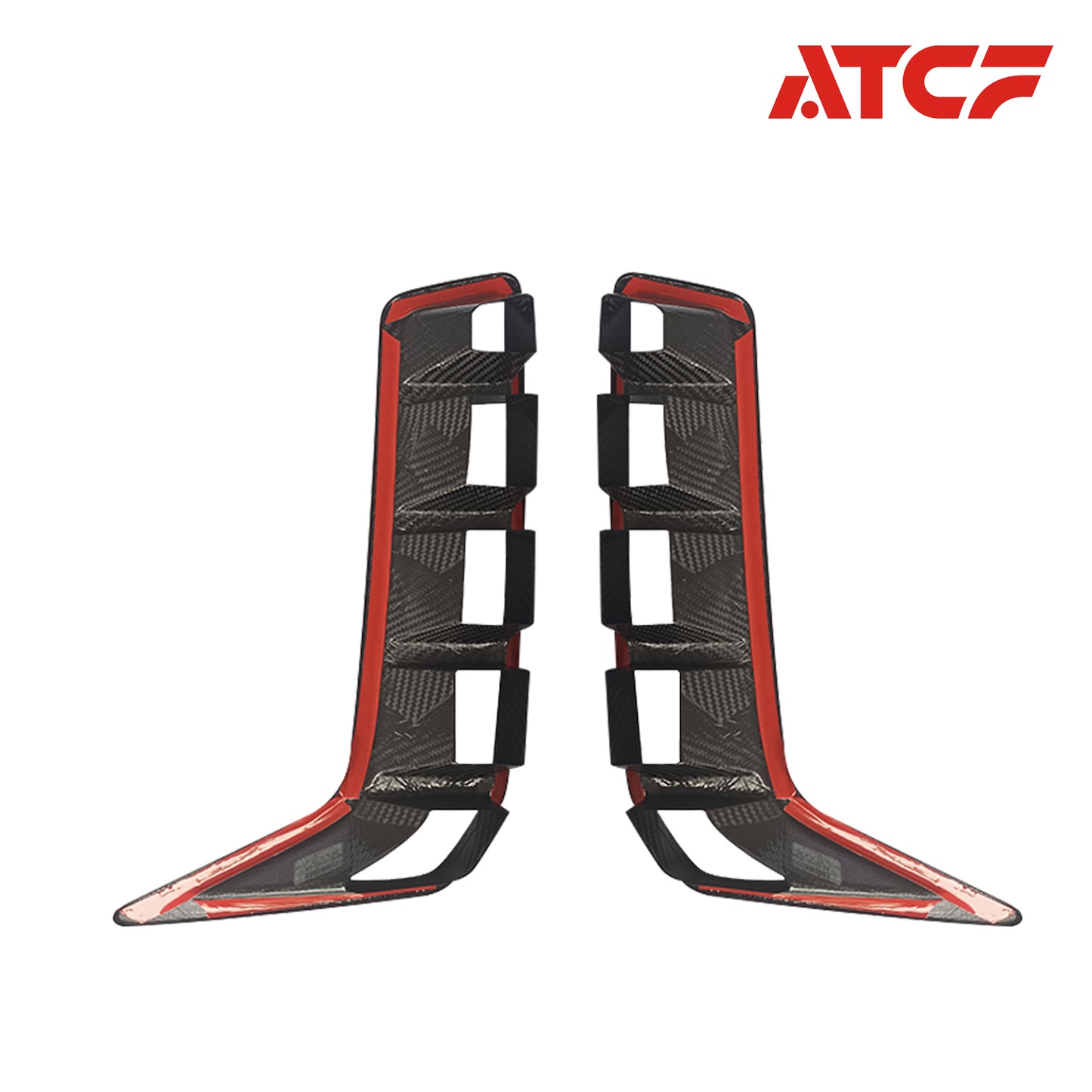 Rivestimento aggiuntivo per condotti dell'aria per paraurti anteriore LCI in fibra di carbonio per BMW X5 G05