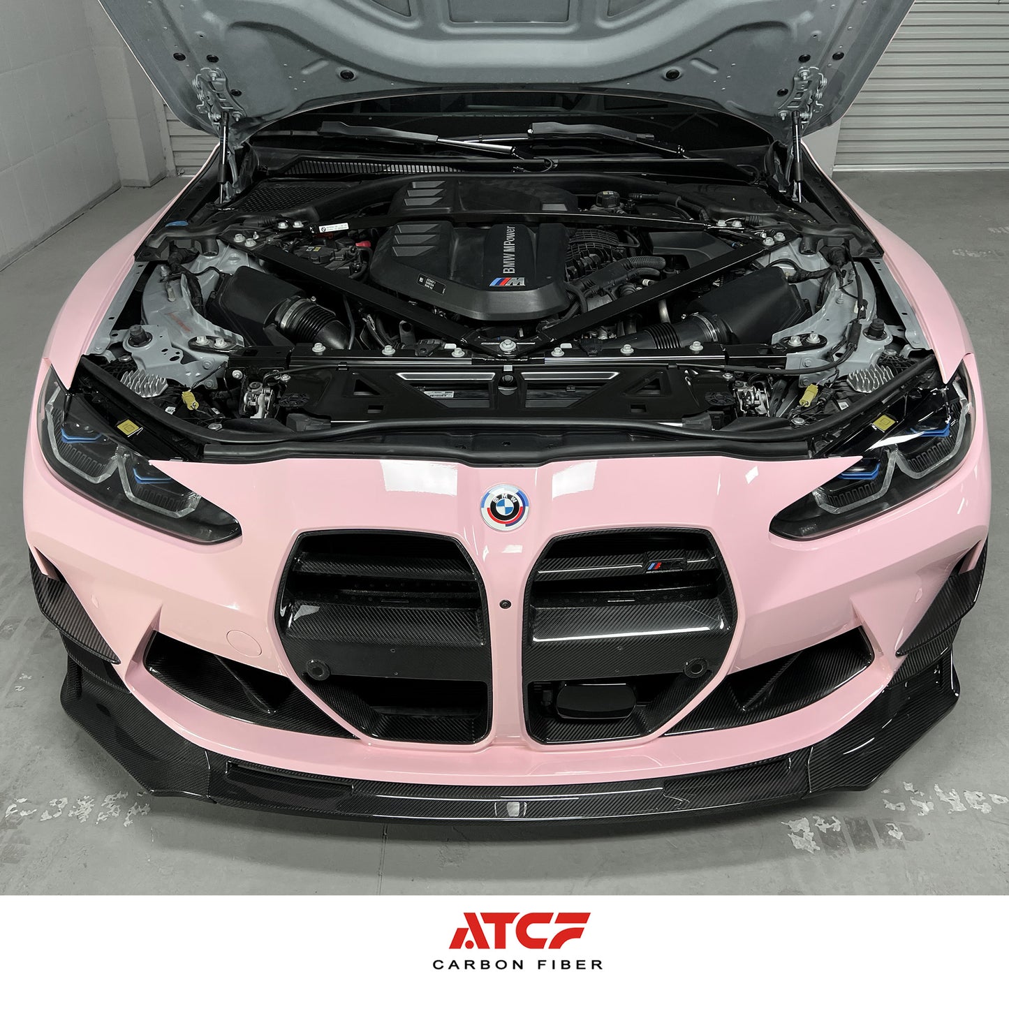 Spoiler anteriore in fibra di carbonio stile V per BMW G80/G81/G82/G83