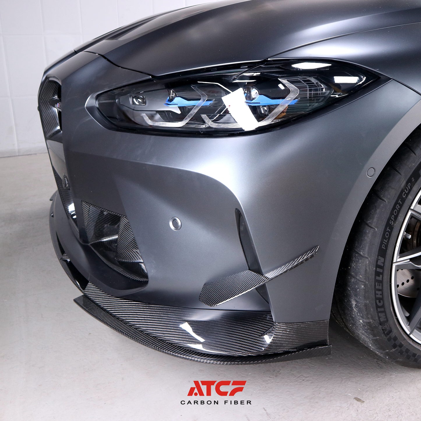 Spoiler anteriore in fibra di carbonio stile 3D per BMW G80/G81/G82/G83