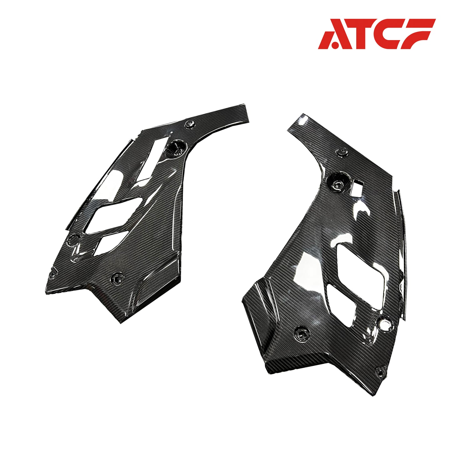 Coperture angolari del vano motore in fibra di carbonio per BMW F90 M5