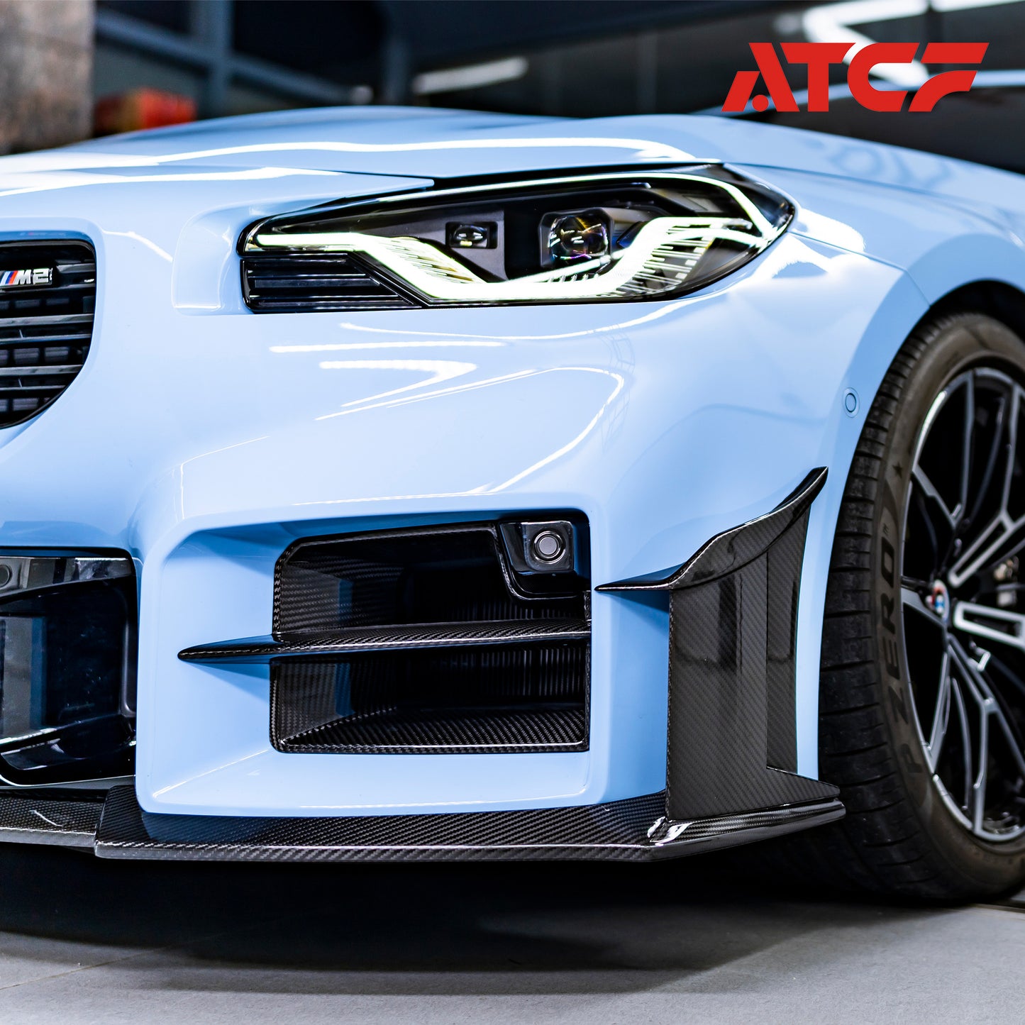 Labbro anteriore in fibra di carbonio per BMW G87 M2