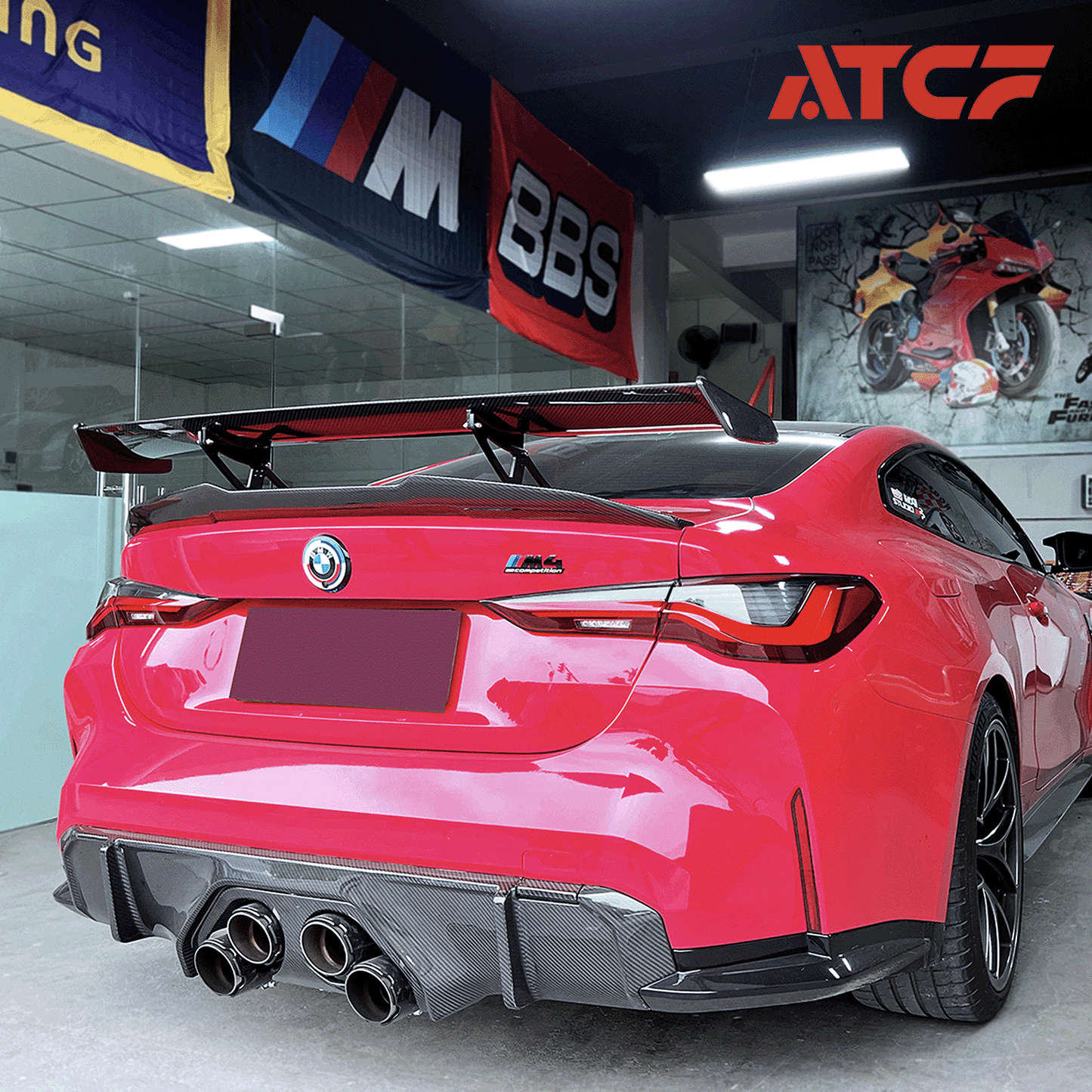 Diffusore in fibra di carbonio MP Style per BMW G80/G81/G82/G83 (centrale)