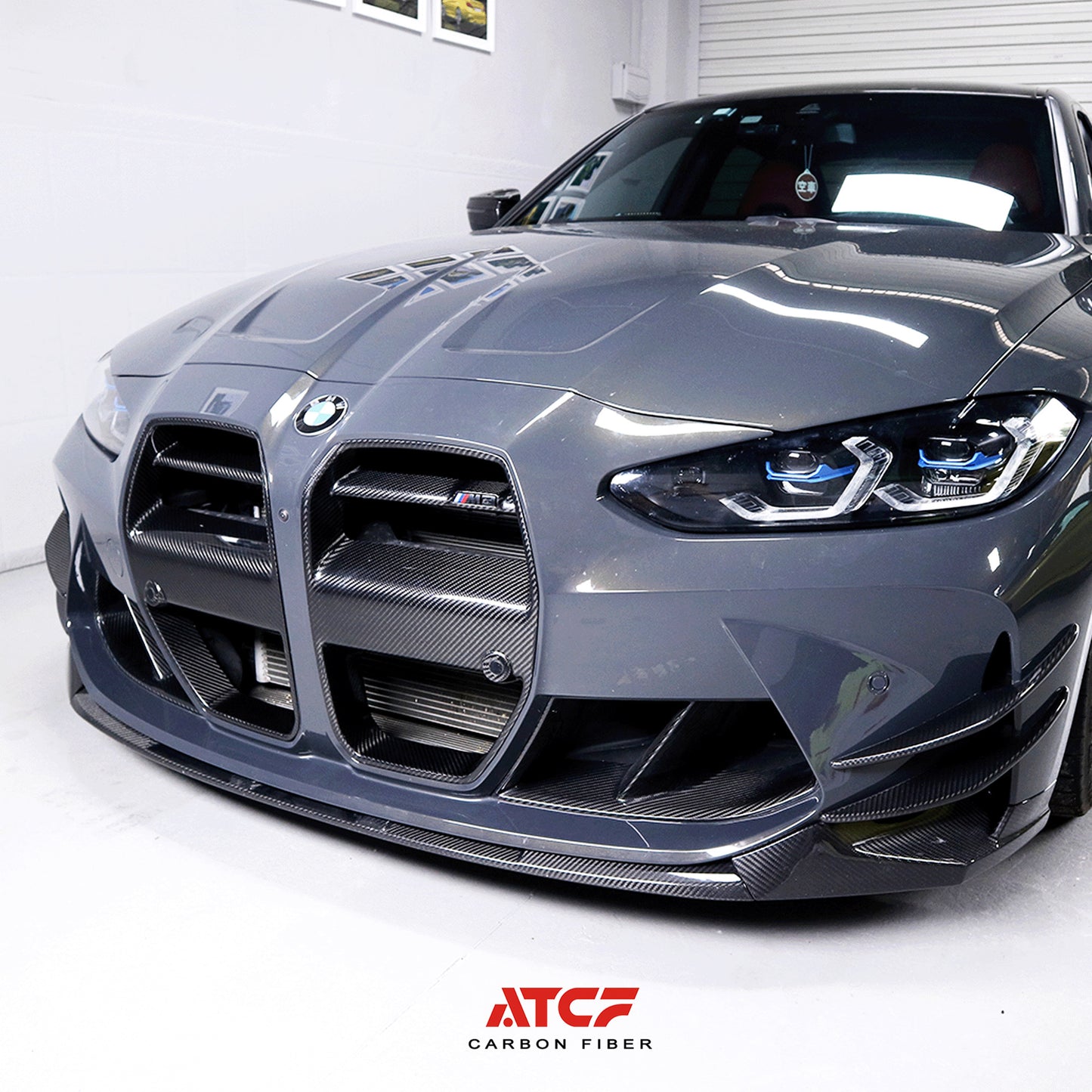 Griglia anteriore in fibra di carbonio stile V per BMW G80/G81/G82/G83