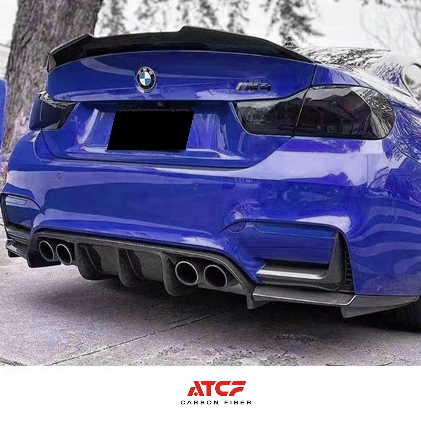 Diffusore BMW F80 F82 F83 V Style 3 pezzi in fibra di carbonio