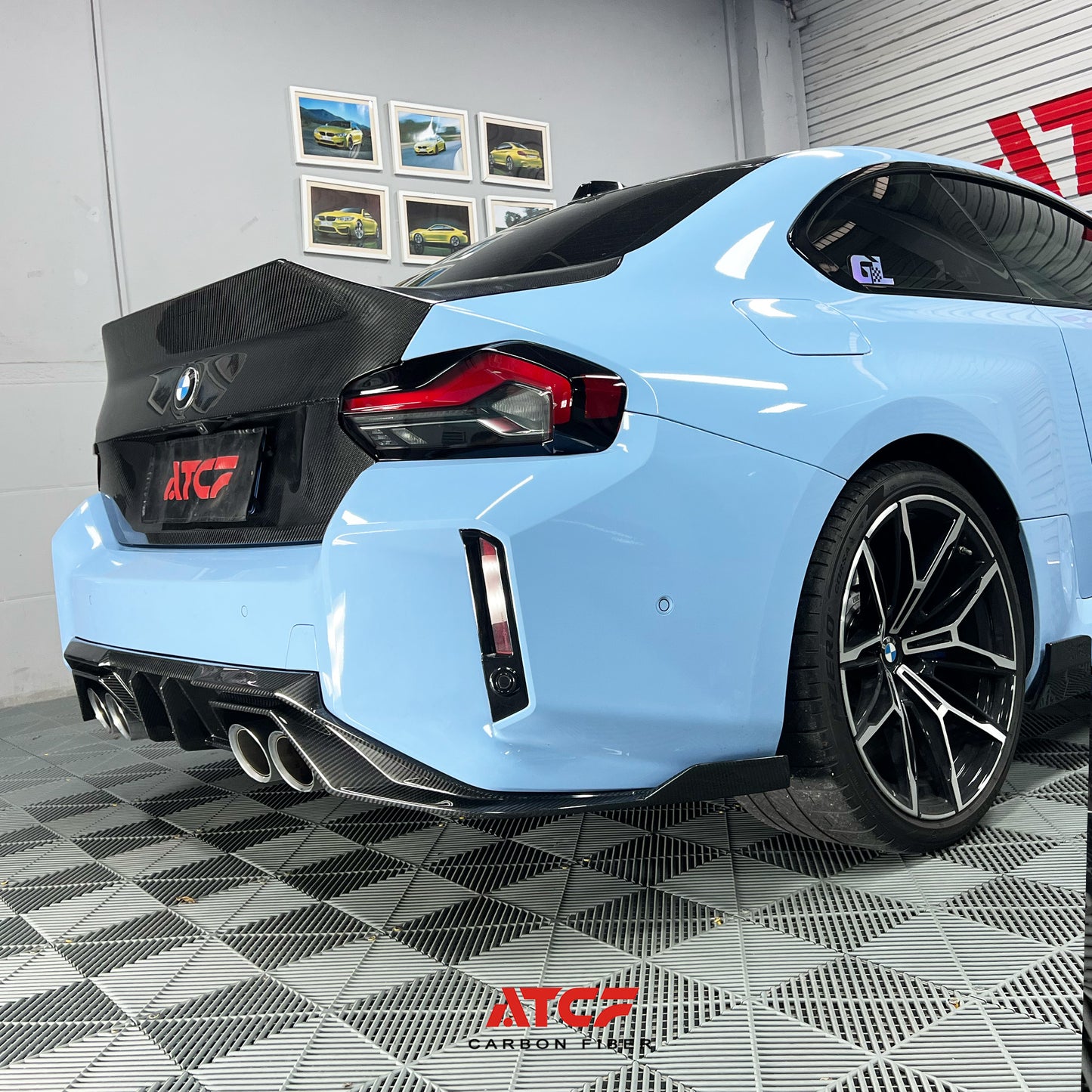BMW G87 M2 Carbon Fiber AF Diffuser 1PCS