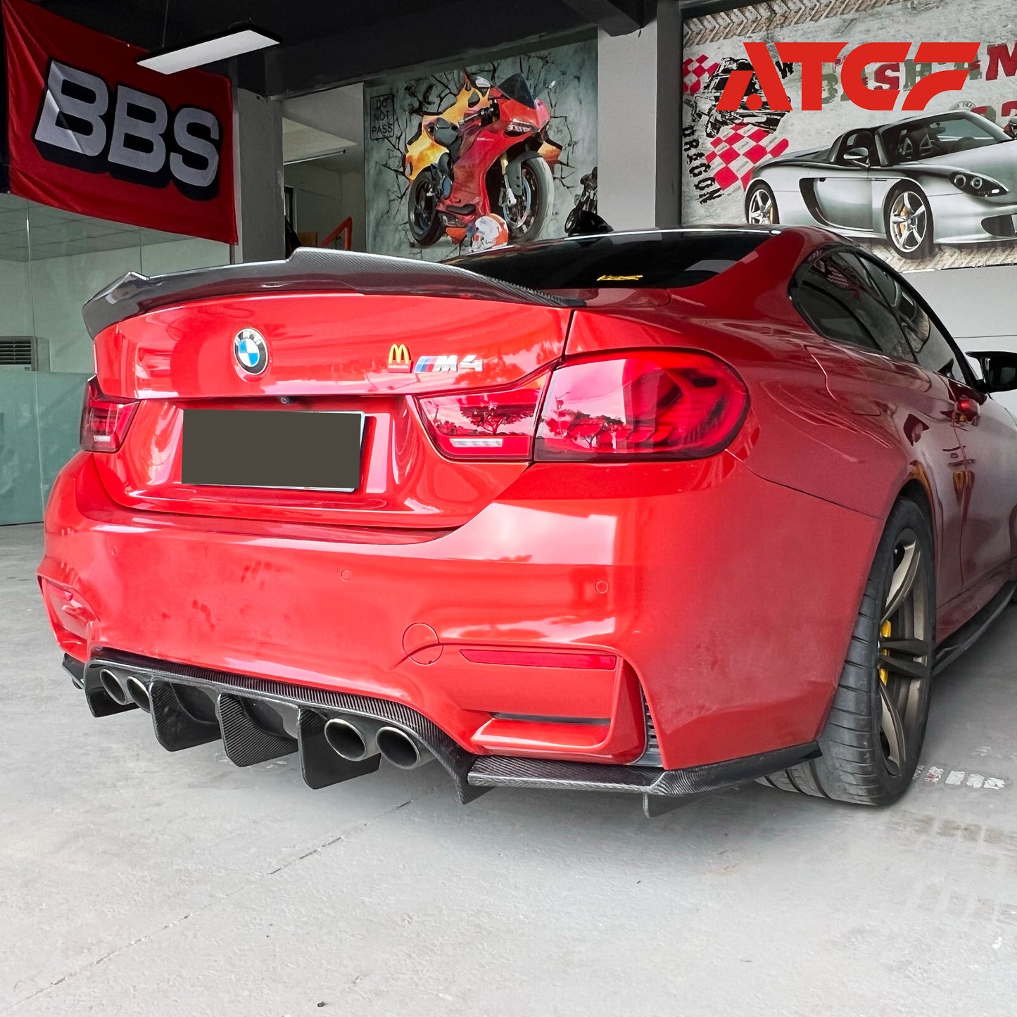Diffusore BMW F80 F82 F83 V Style 1 set in fibra di carbonio