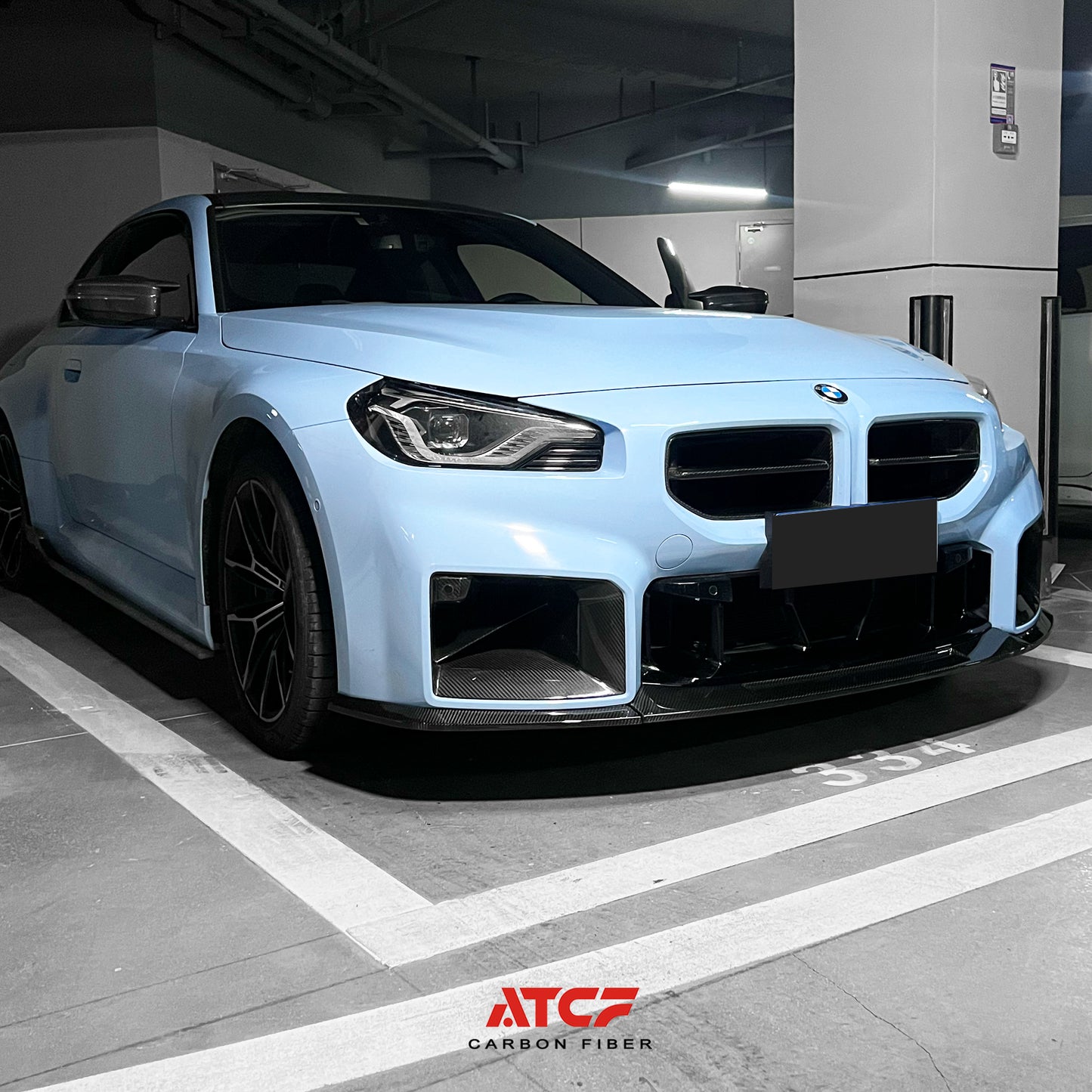 Spoiler anteriore in fibra di carbonio AT V1 per BMW G87 M2