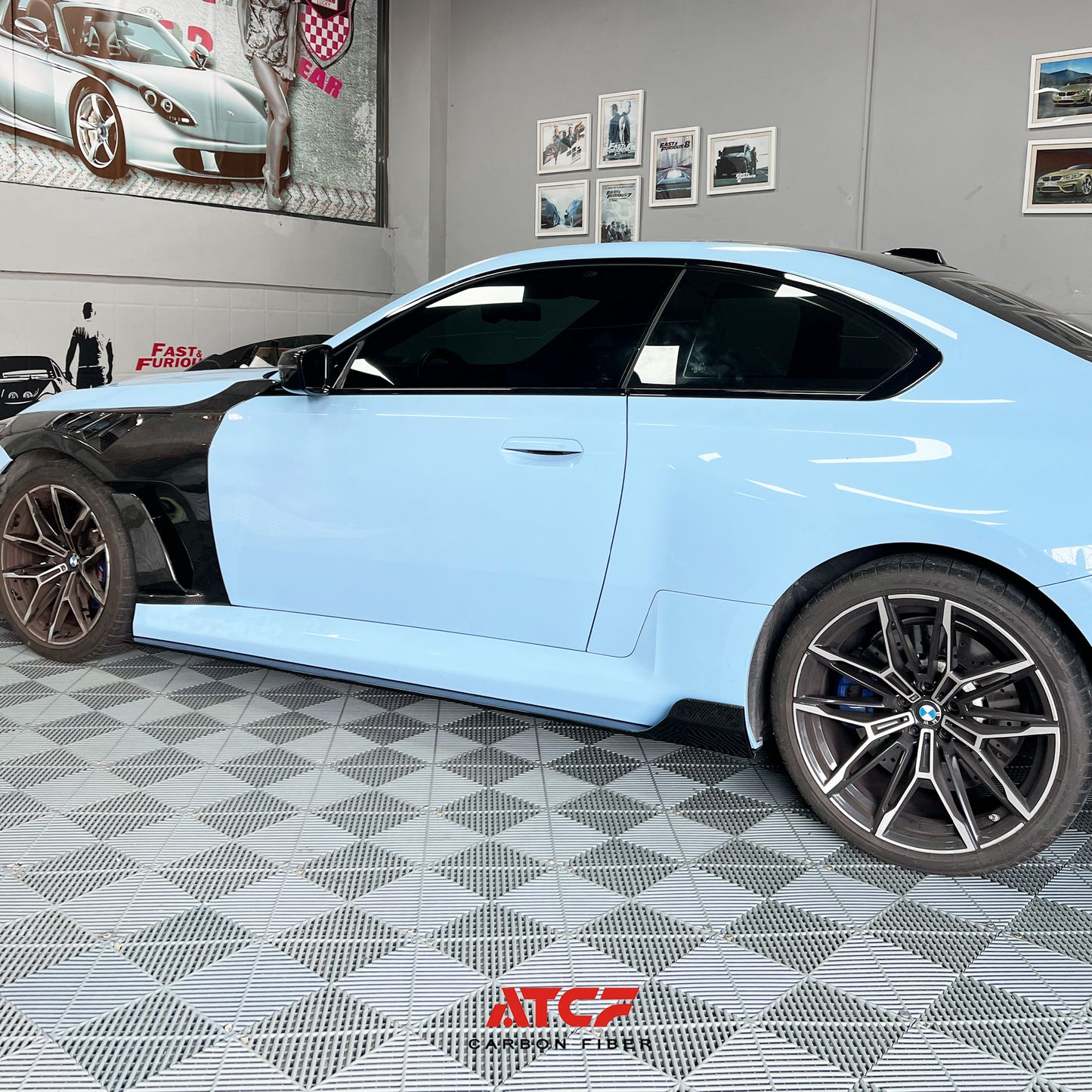 Minigonne laterali in fibra di carbonio stile A per BMW G87 M2