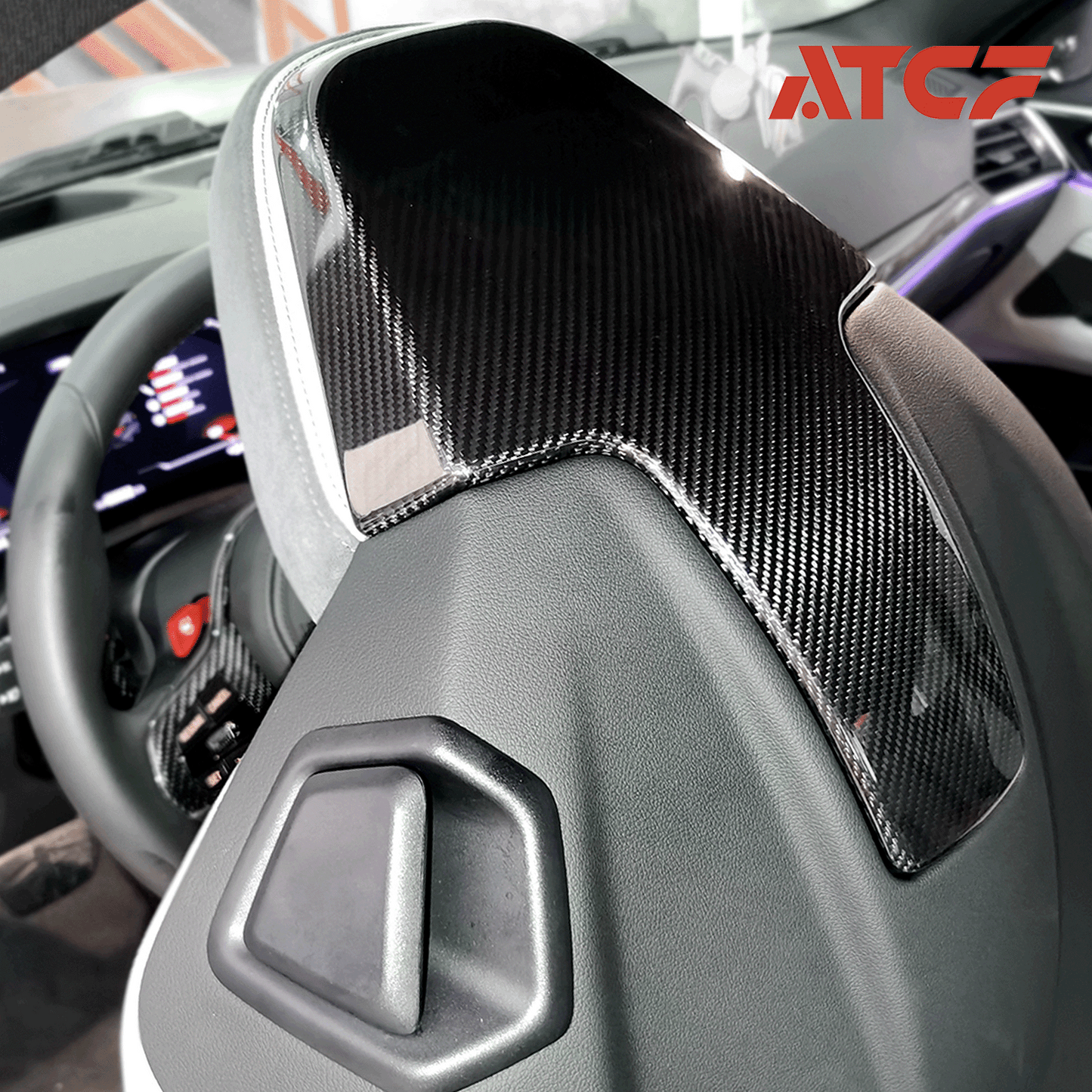 Rivestimento schienale sedile in fibra di carbonio per BMW G80/G81/G82/G83/G87/G42/G22