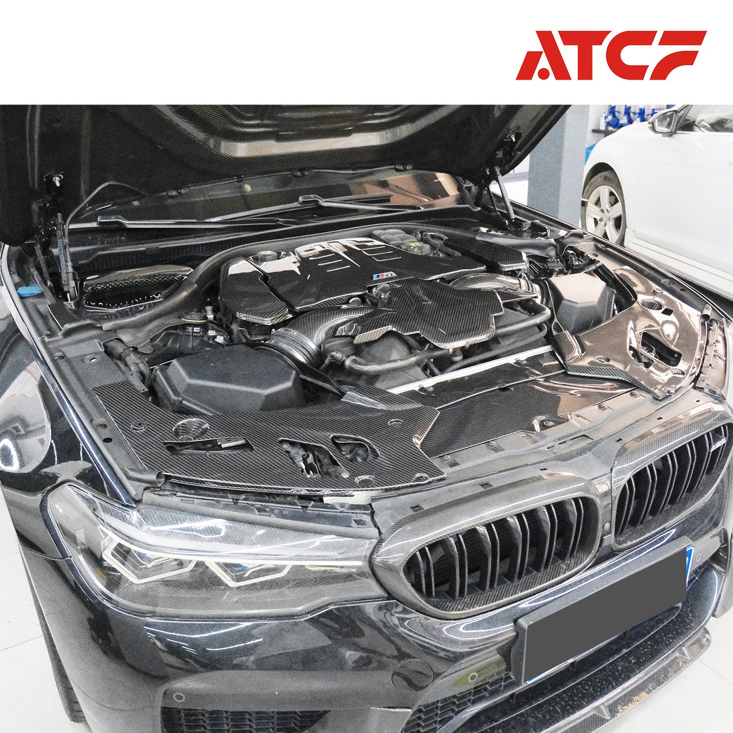 Copertura motore in fibra di carbonio BMW F90 M5