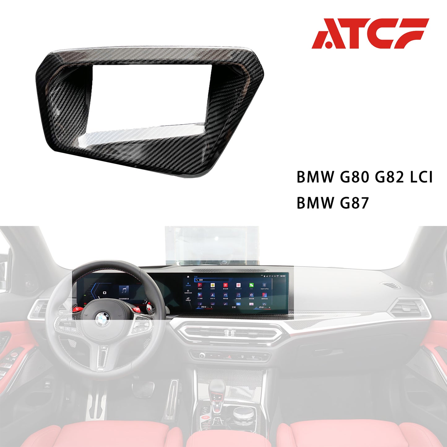BMW G80 G82 LCI Carbon Fiber HUD Carbon Cover LHD