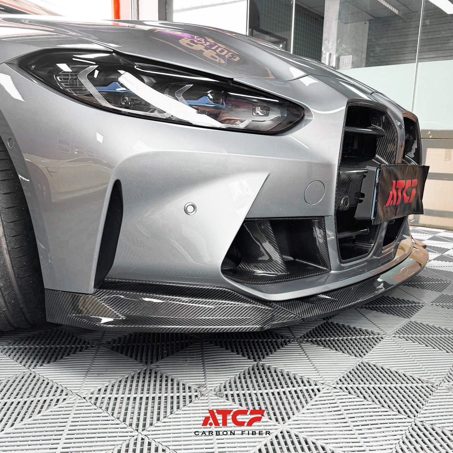 Spoiler anteriore in fibra di carbonio V2 per BMW G80/G81/G82/G83