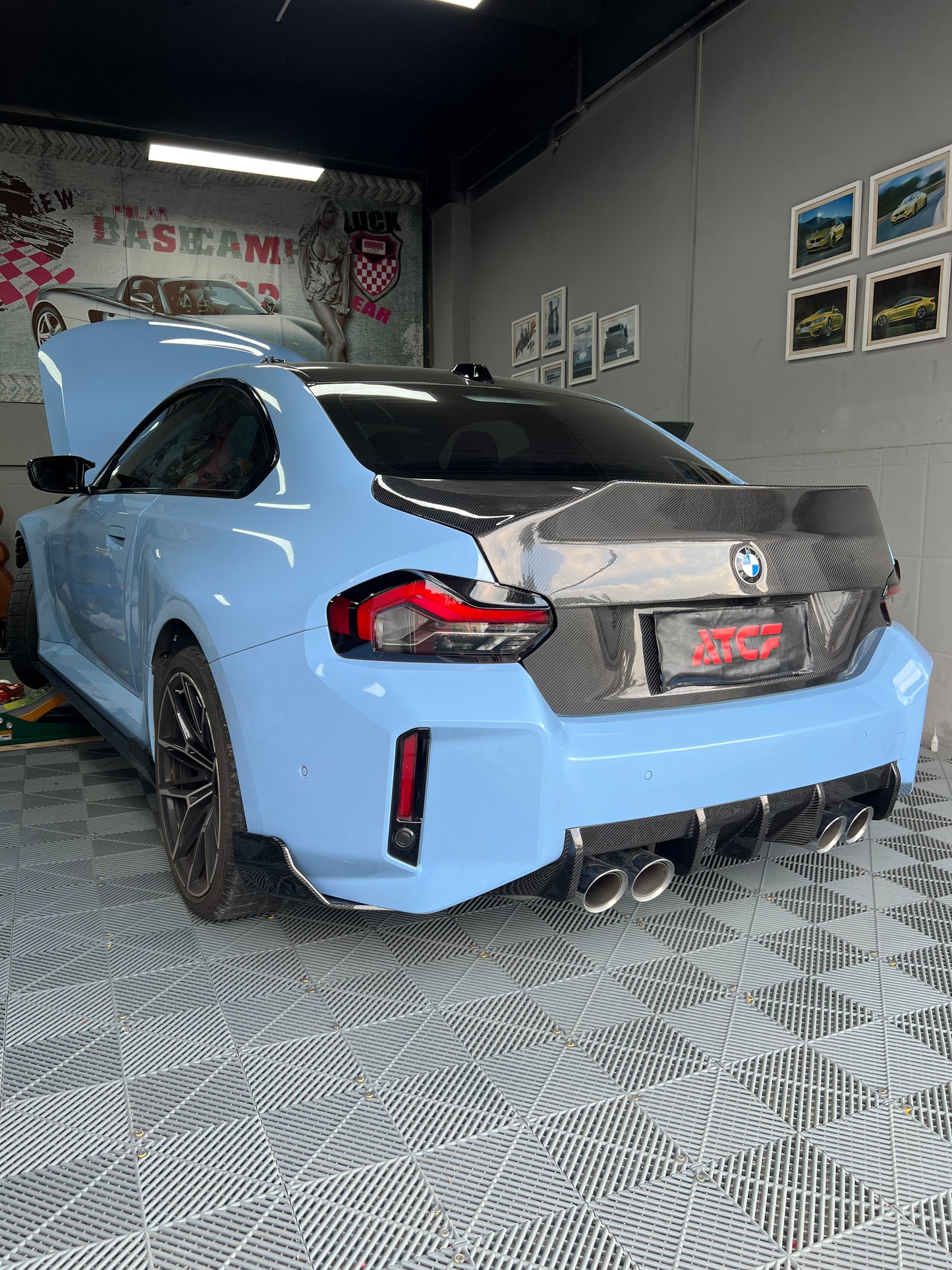 Splitter posteriori in fibra di carbonio per BMW G87 M2