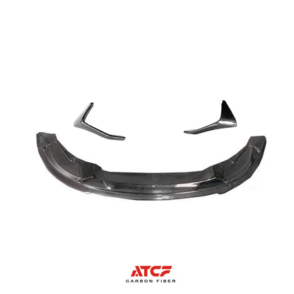 Spoiler anteriore Revozport in fibra di carbonio per BMW F80 F82 F83 con alette