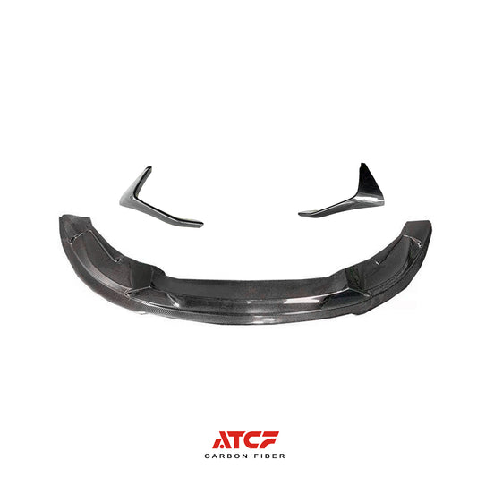 Spoiler anteriore Revozport in fibra di carbonio per BMW F80 F82 F83 con alette