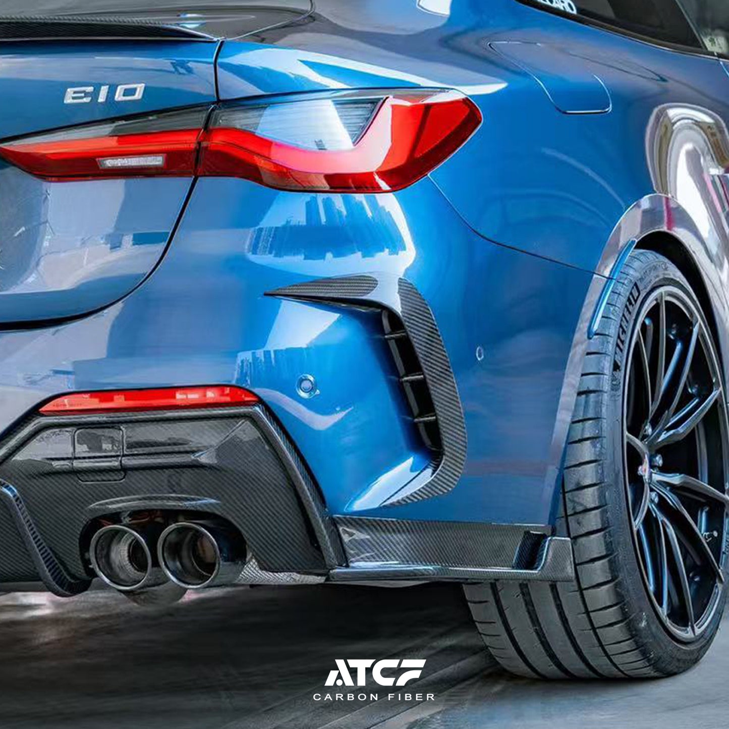 Paraurti posteriore in fibra di carbonio per BMW Serie 4 G22 G23 Farmes Trim 