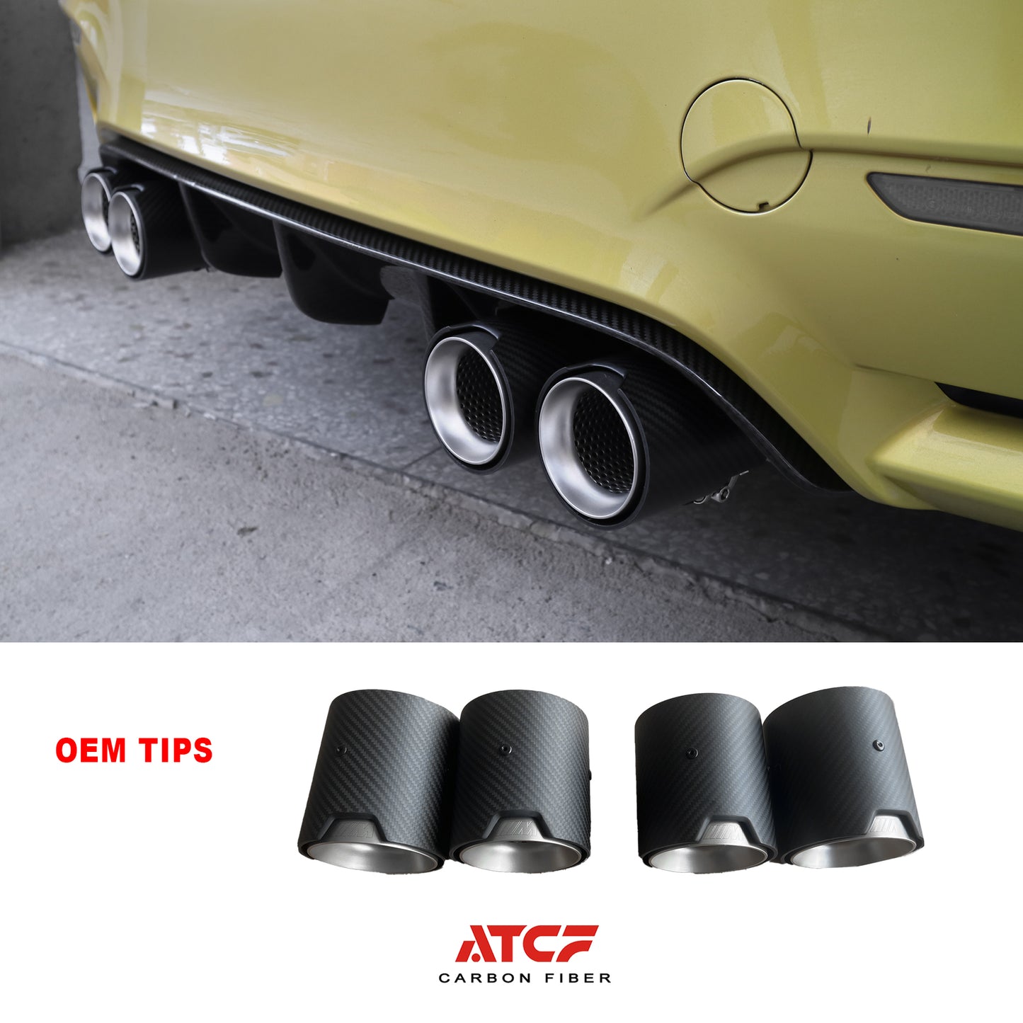 BMW F87 F80 F82 F83 Carbon Fiber Exhaust Tips
