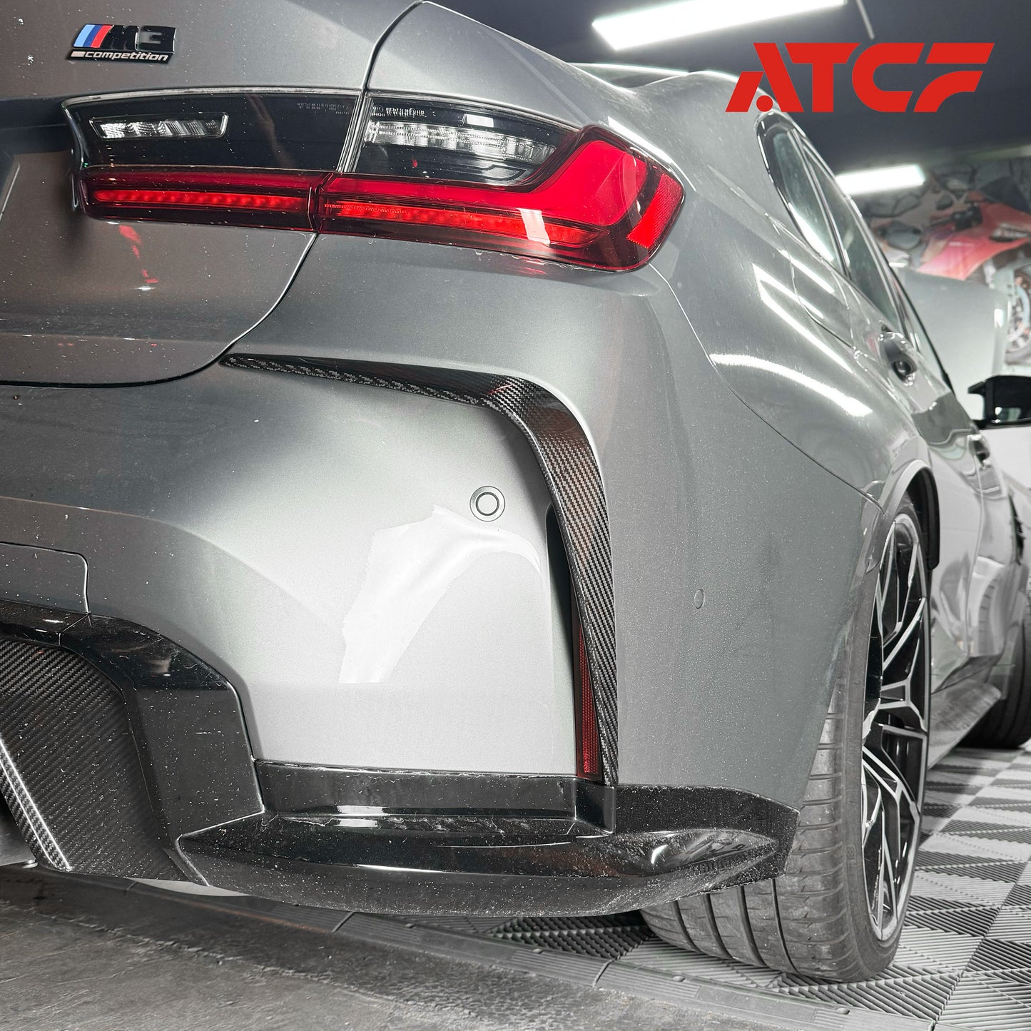 BMW G80/G82 Carbon Fiber Rear Bumper Trims