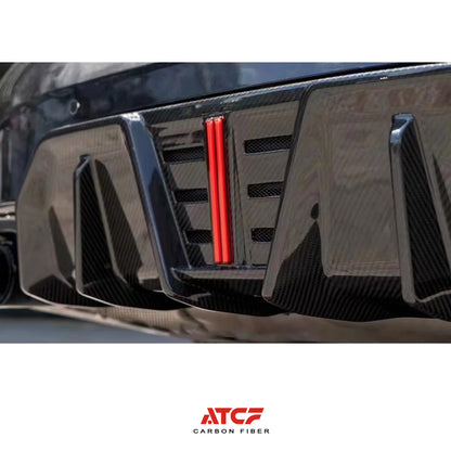 BMW G20 G21 LCI Rear Diffuser V2 with Light Carbon Fiber