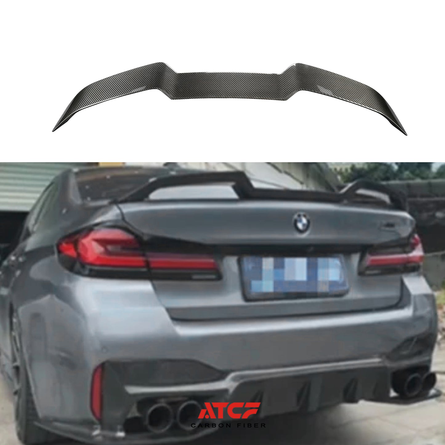 BMW F90 M5 / G30 G38 / new 5 series Carbon Fiber V Spoiler