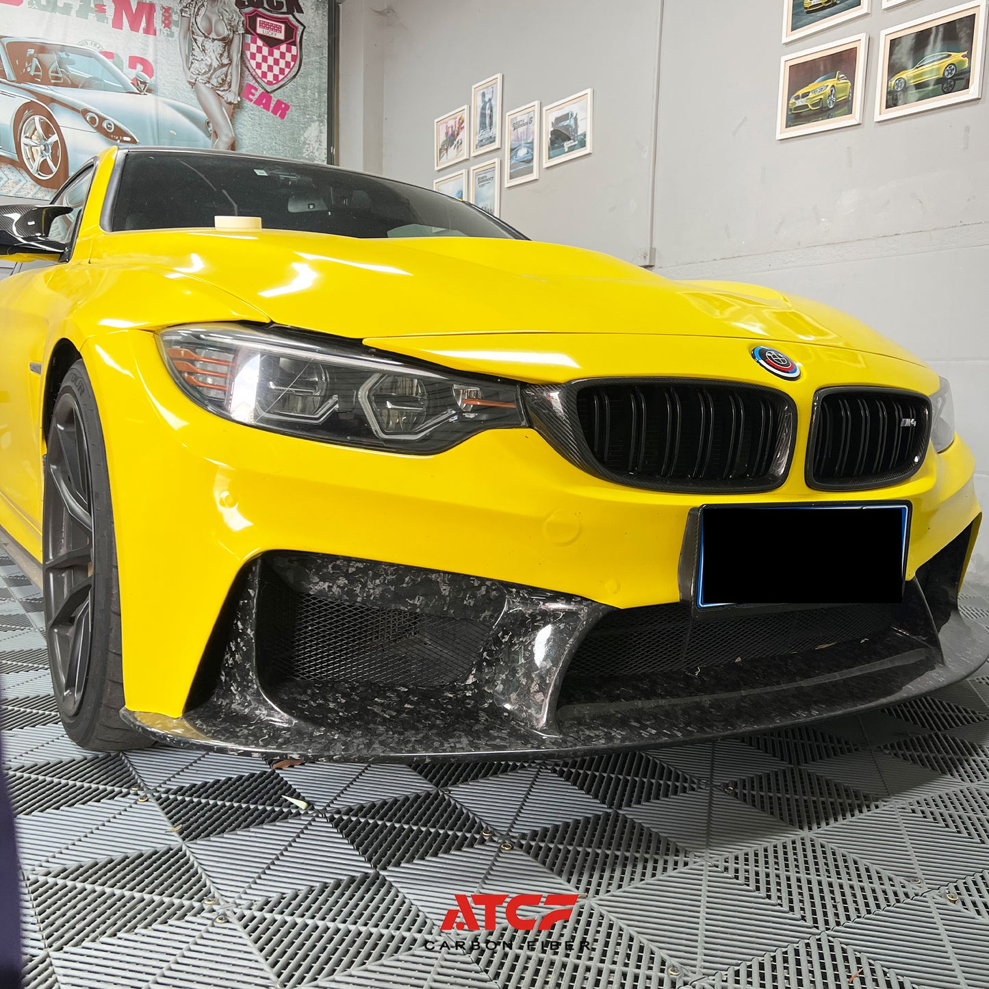 Paraurti anteriore 3D in fibra di carbonio per BMW F80 F82 F83