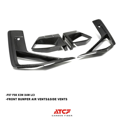 BMW F97 F98 X3M X4M LCI Carbon Fiber Air ducts vents
